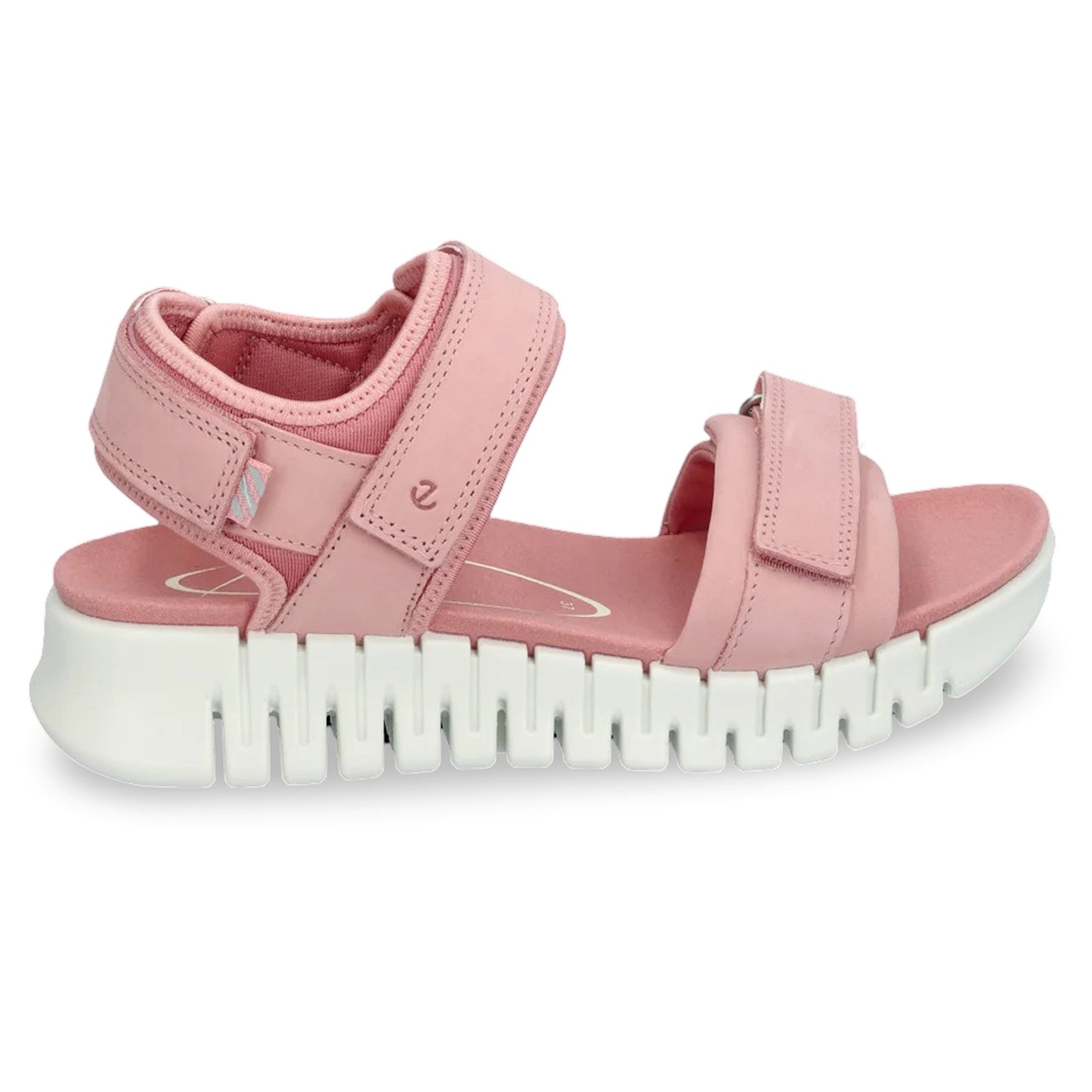 Ecco Gruuv Sol Leather Textile Womens Sandals#color_old rose