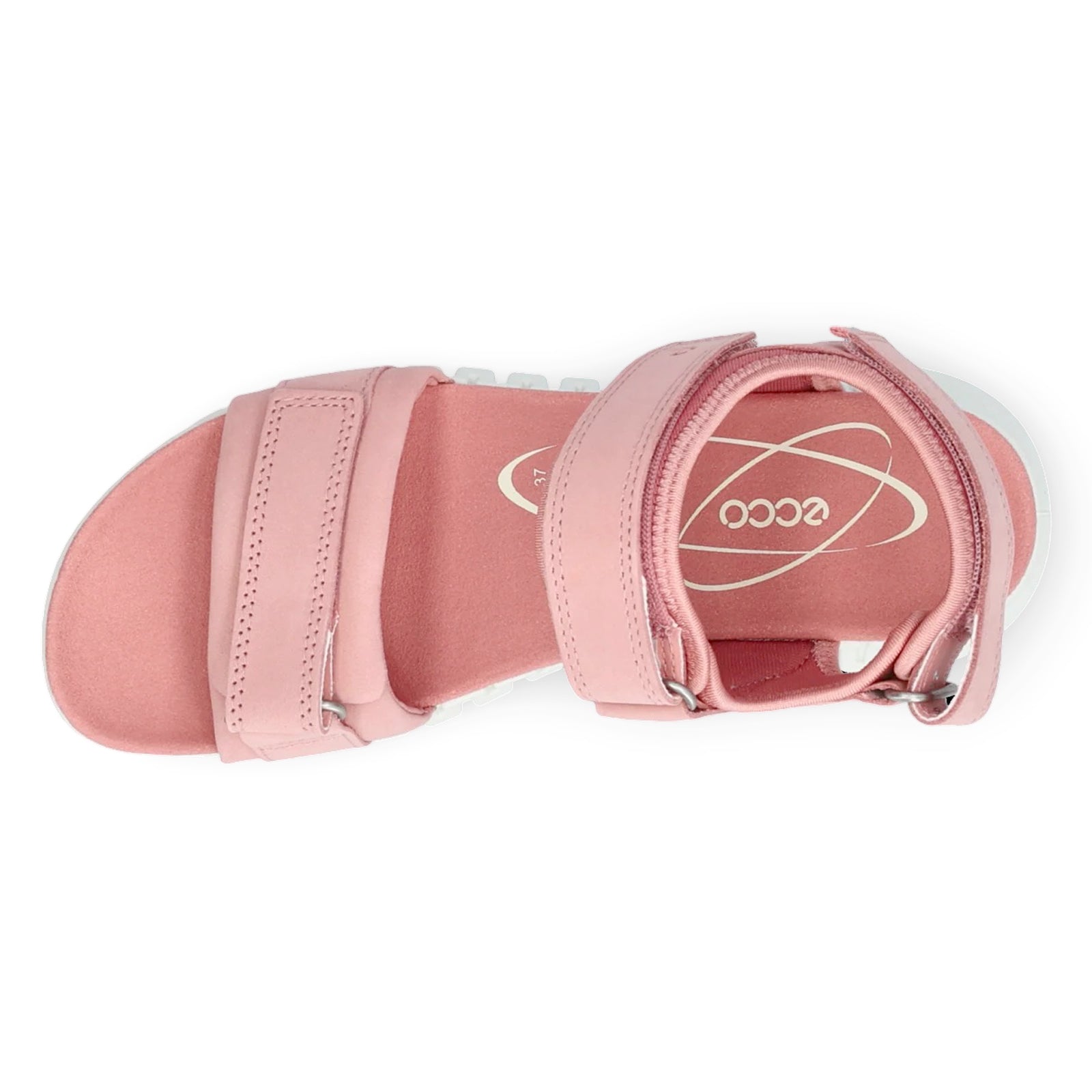 Ecco Gruuv Sol Leather Textile Womens Sandals#color_old rose