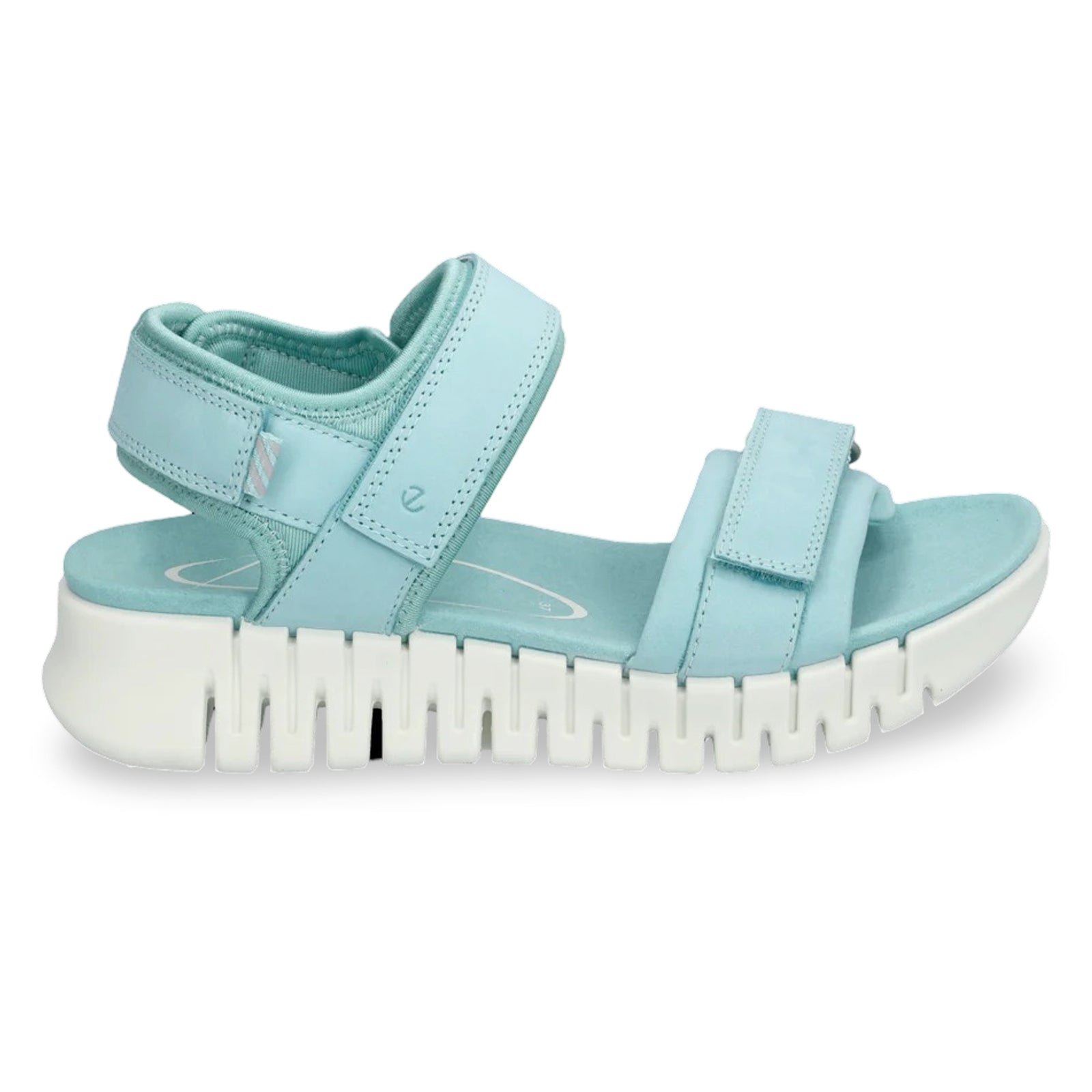 Ecco Gruuv Sol Leather Textile Womens Sandals#color_aquatic