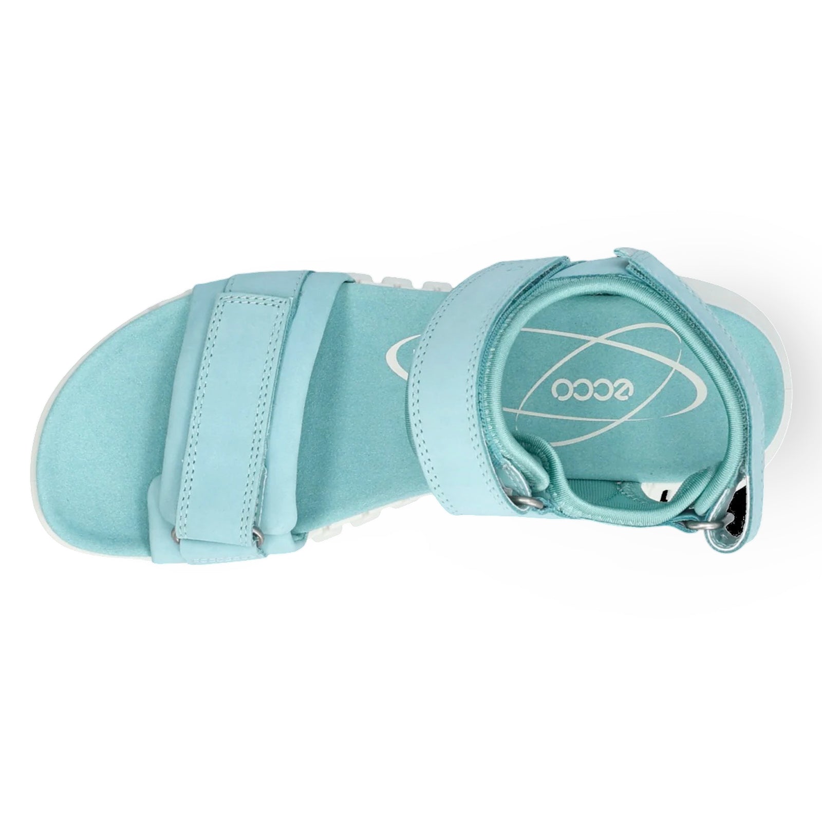 Ecco Gruuv Sol Leather Textile Womens Sandals#color_aquatic