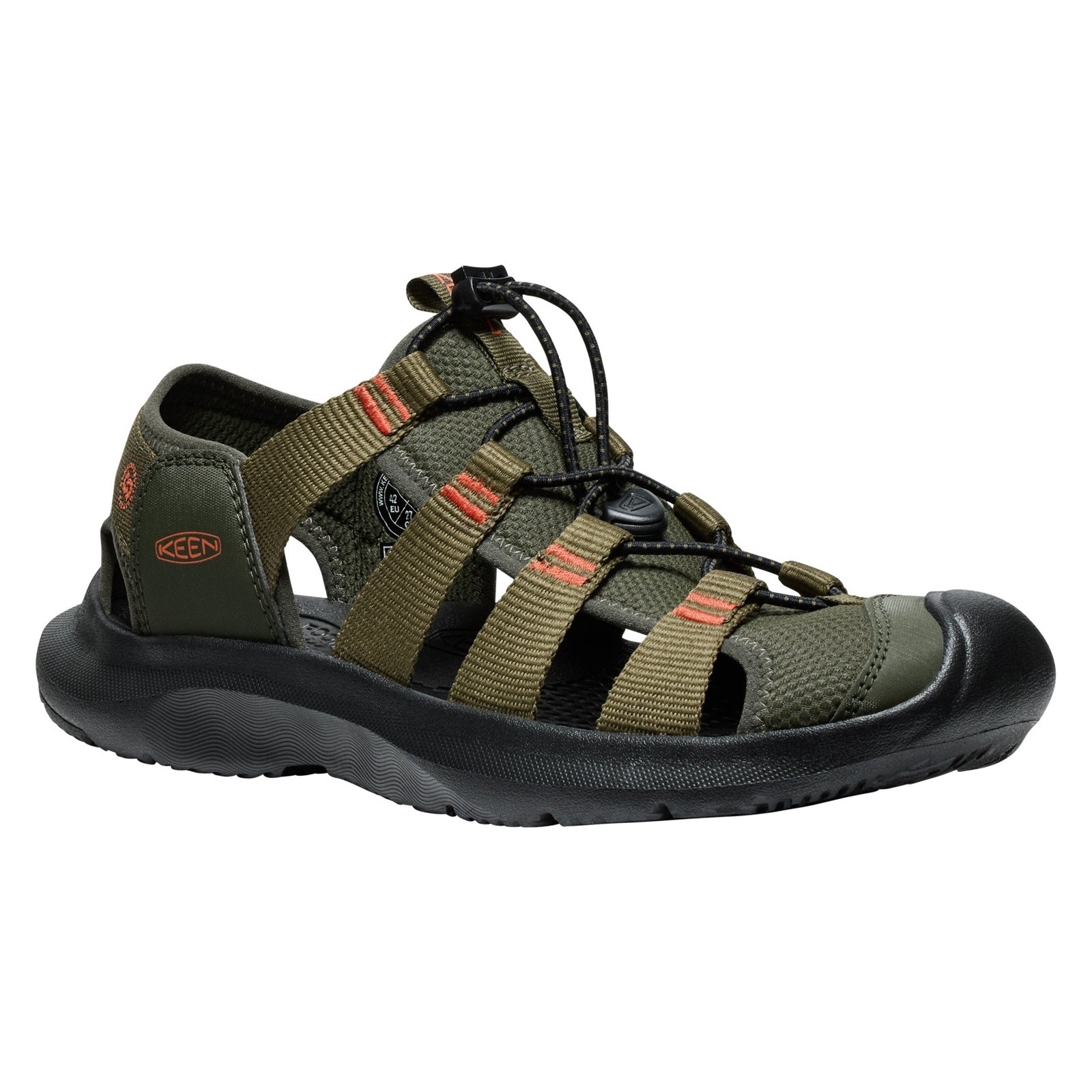 Keen Seanik H2 Synthetic Textile Mens Sandals#color_forest night dark olive