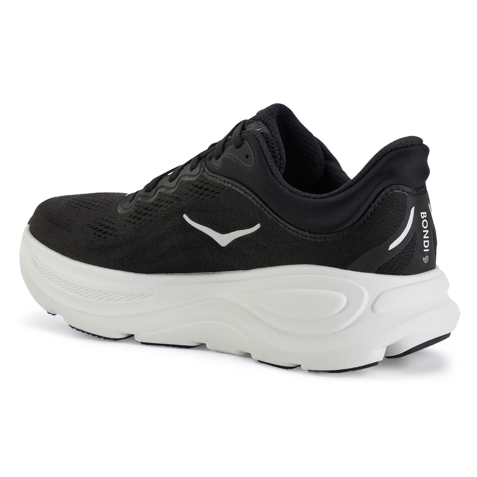 Hoka Bondi 9 Textile Synthetic Mens Trainers#color_black white