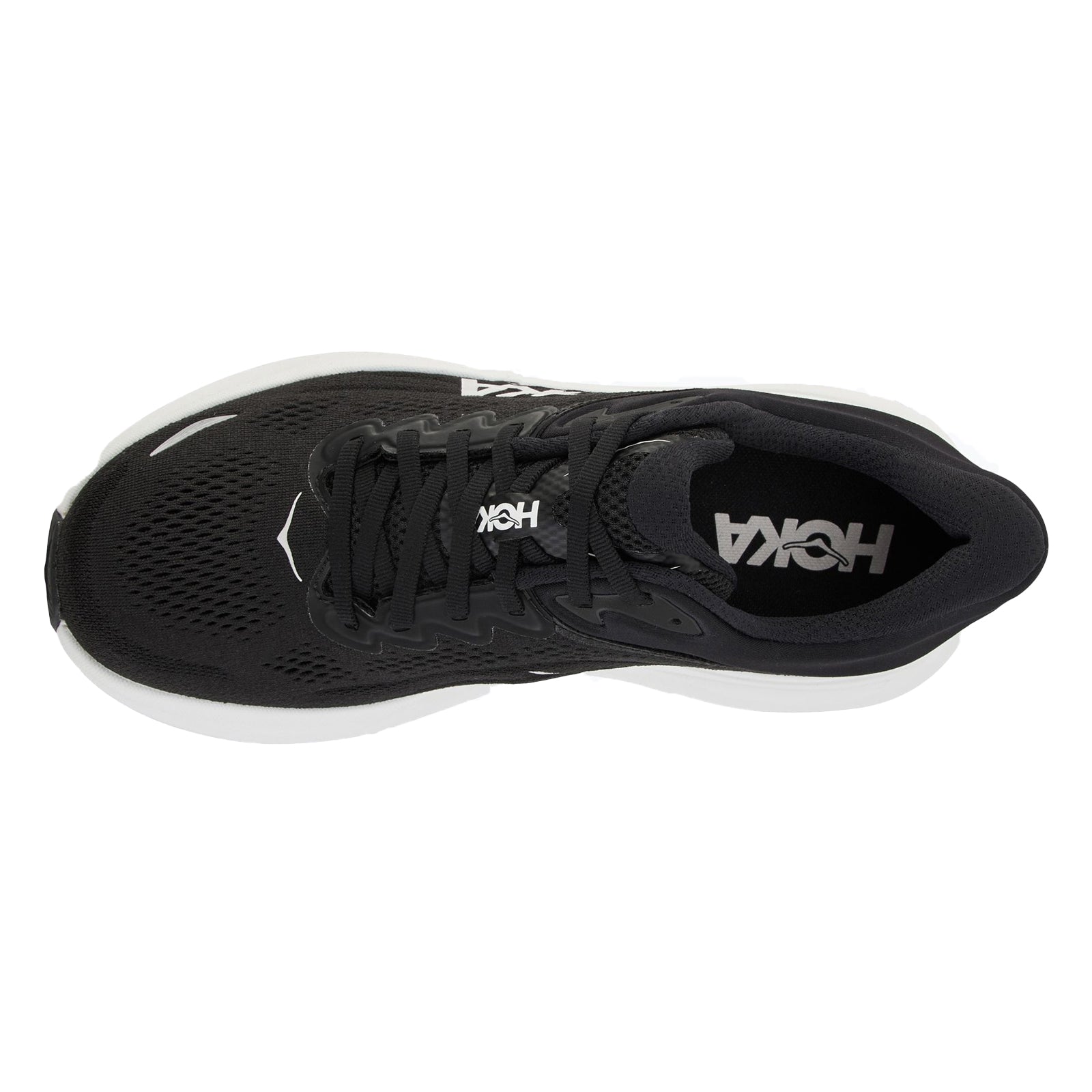 Hoka Bondi 9 Textile Synthetic Mens Trainers#color_black white