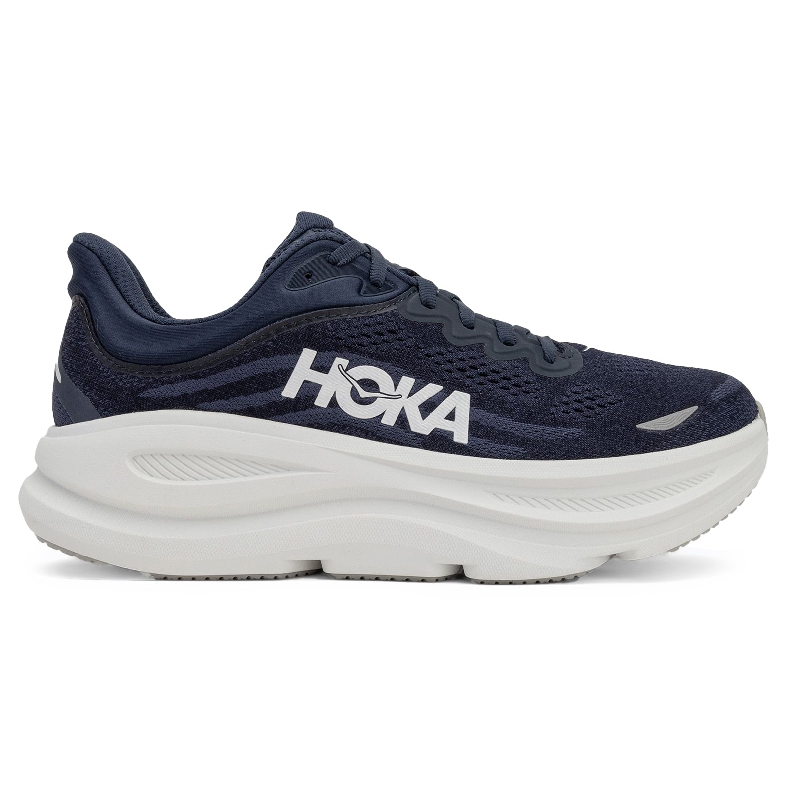 Hoka Bondi 9 Textile Synthetic Mens Trainers#color_varsity navy white