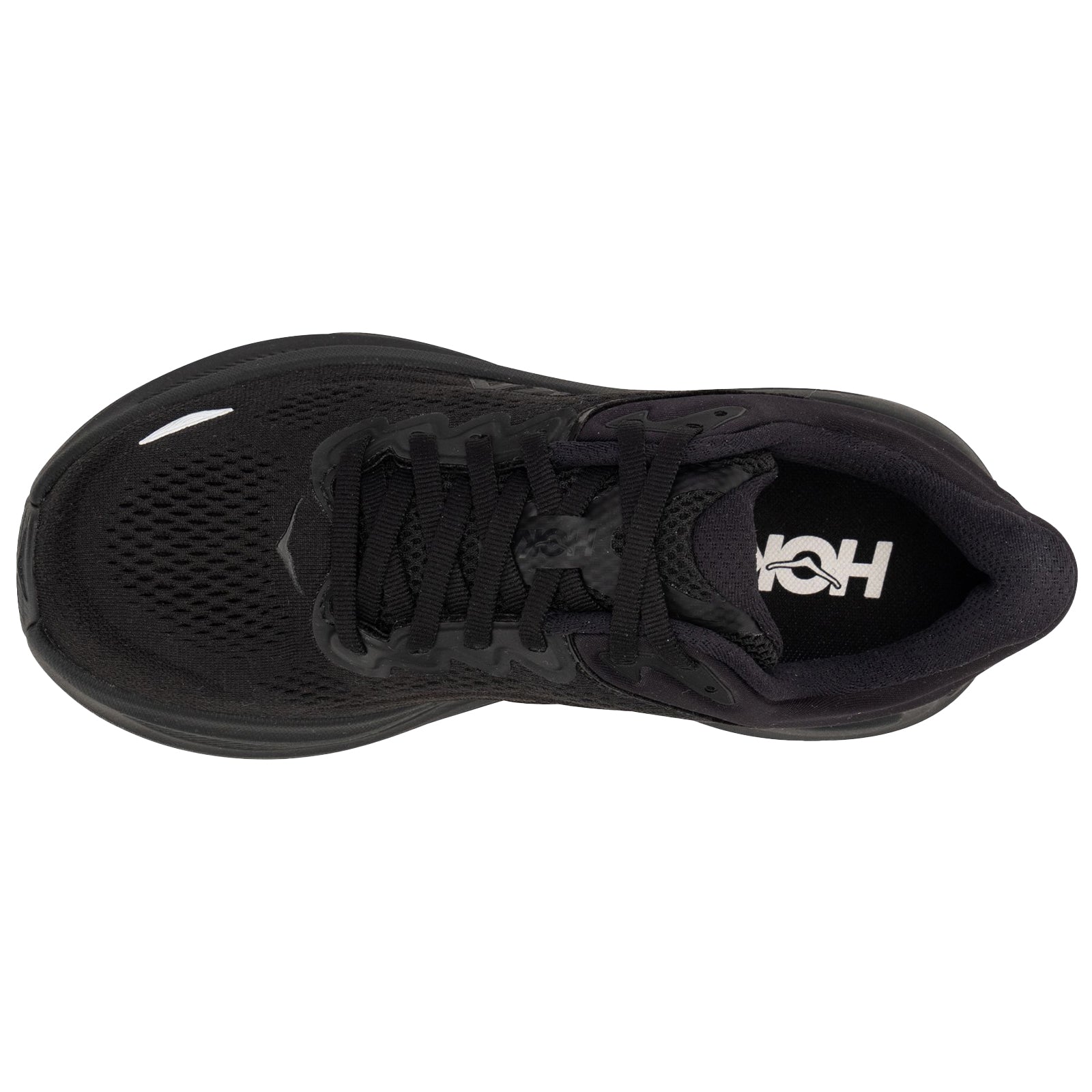 Hoka Bondi 9 Textile Synthetic Womens Trainers#color_black black