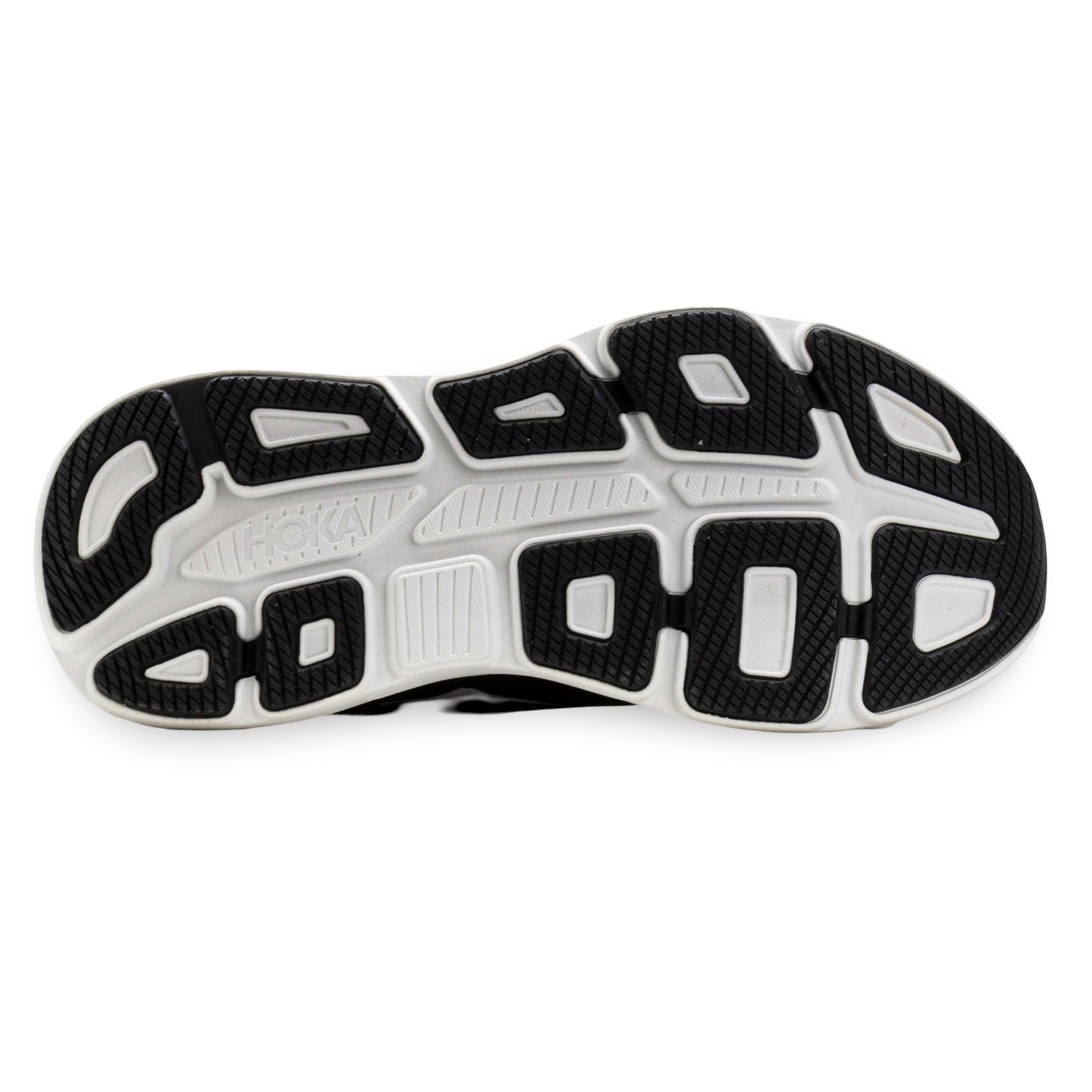 Hoka Bondi 9 Textile Synthetic Womens Trainers#color_black white