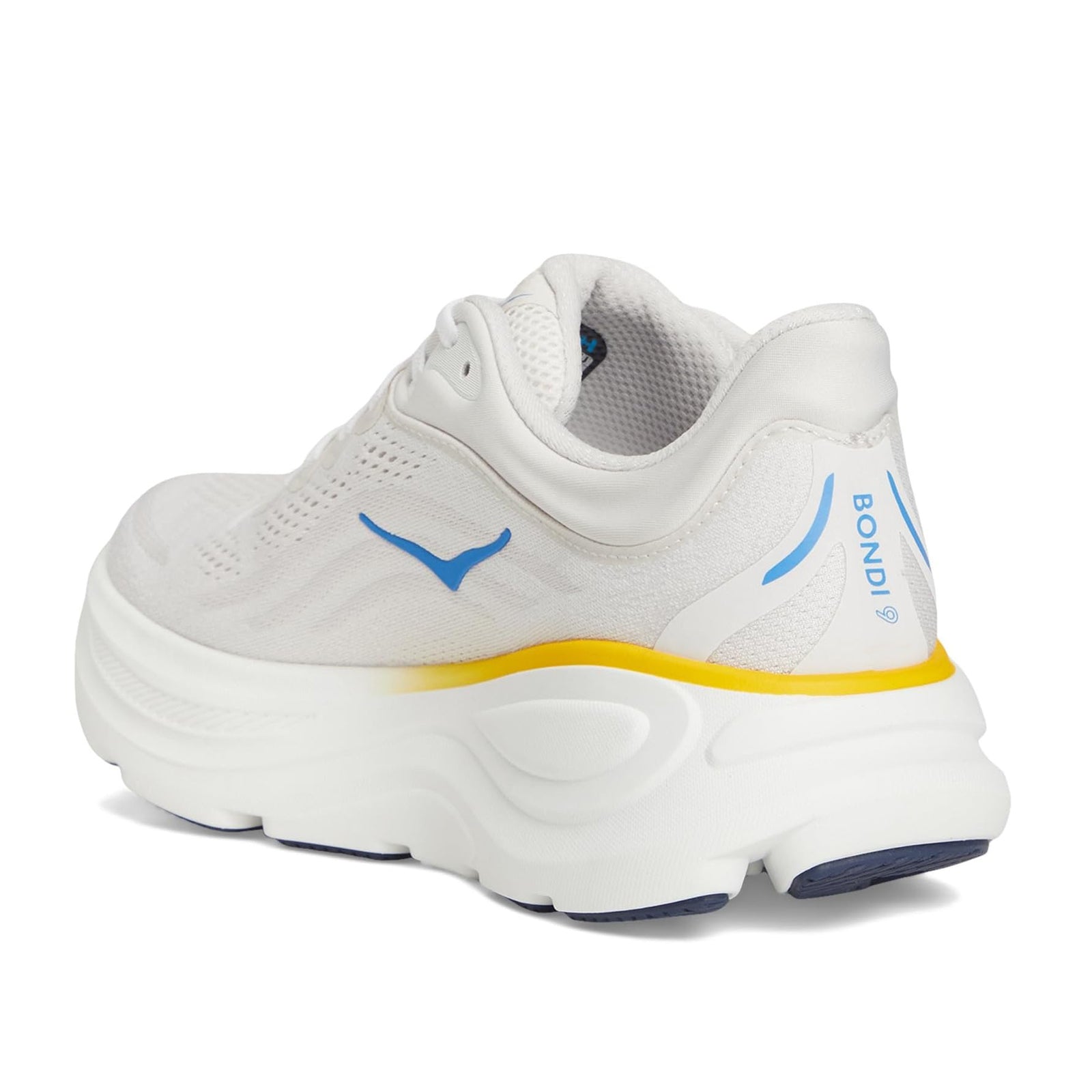 Hoka Bondi 9 Textile Synthetic Womens Trainers#color_white grout