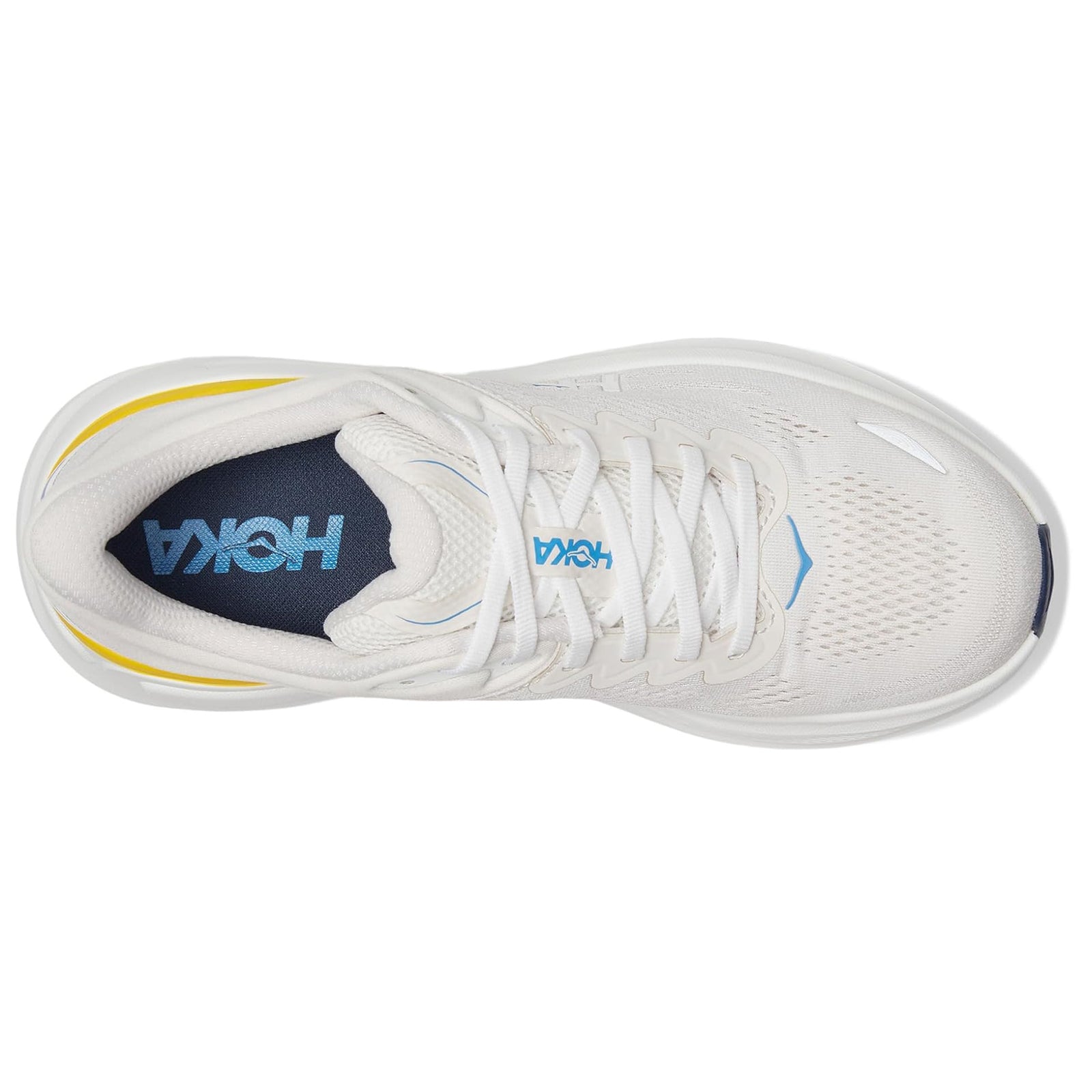 Hoka Bondi 9 Textile Synthetic Womens Trainers#color_white grout