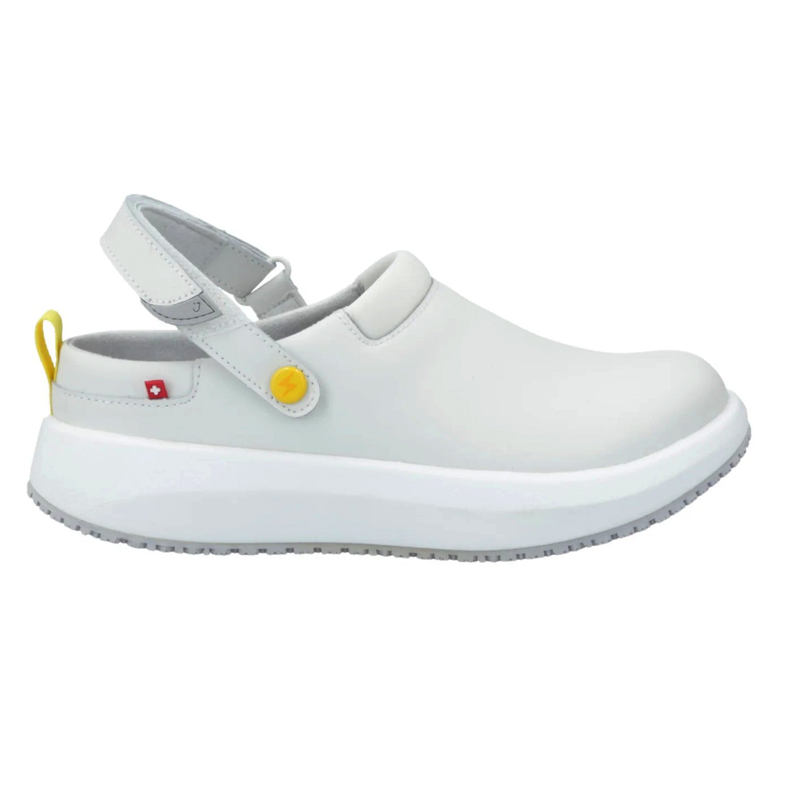 Joya Ace ESD Leather Textile Womens Shoes#color_white