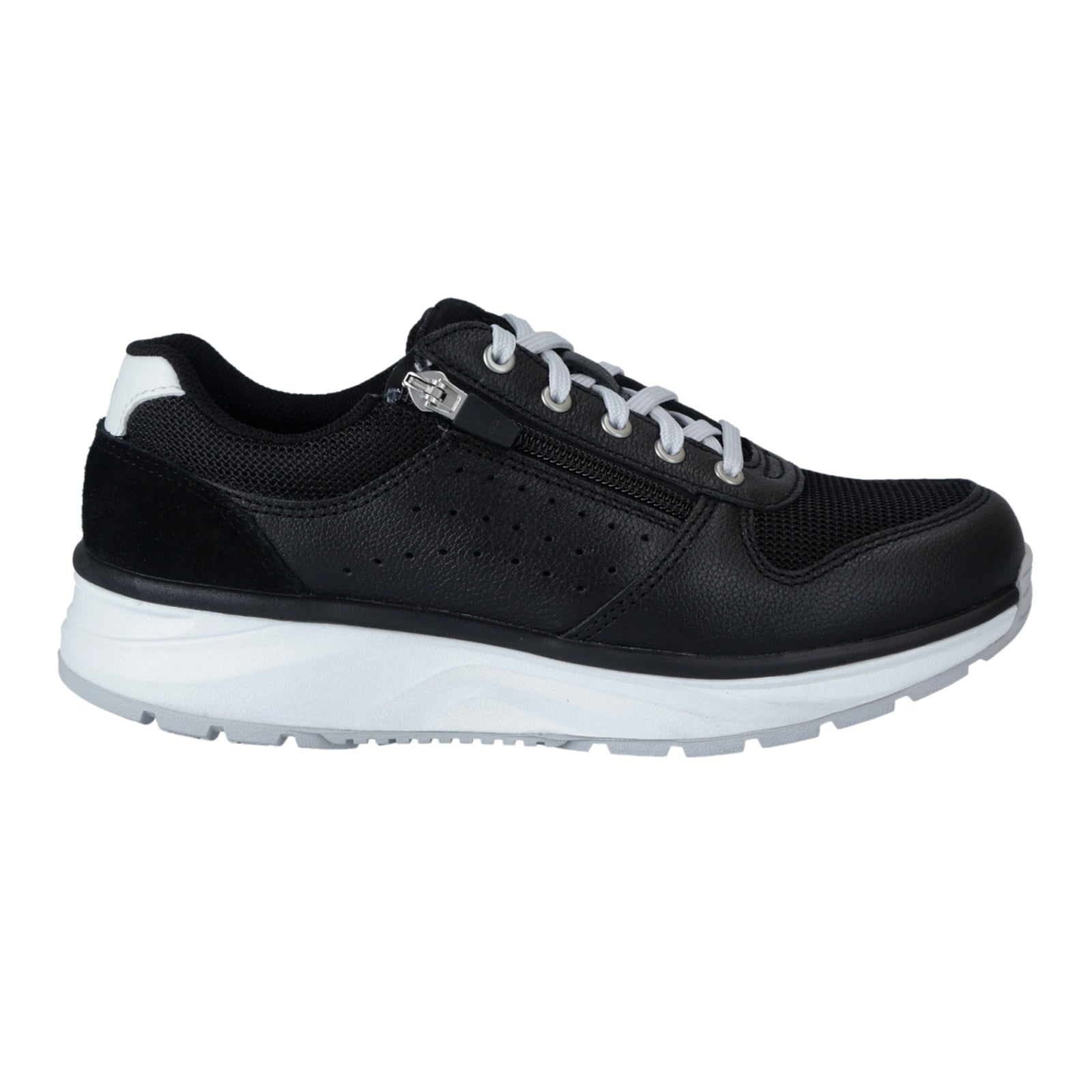 Joya Dynamo Zip Leather Womens Trainers#color_black