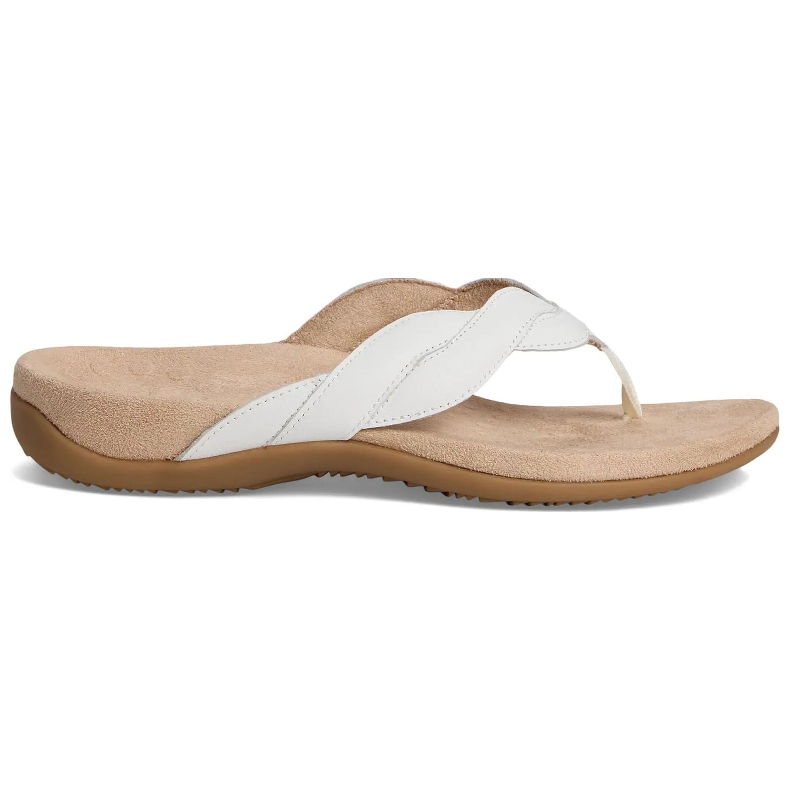 Vionic Bella Braid Leather Womens Sandals#color_white
