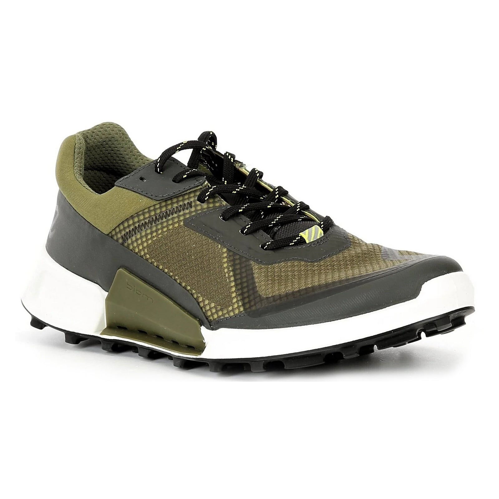 Ecco Biom 2.1 X Mountain Textile Mens Trainers#color_peat acorn lime punch