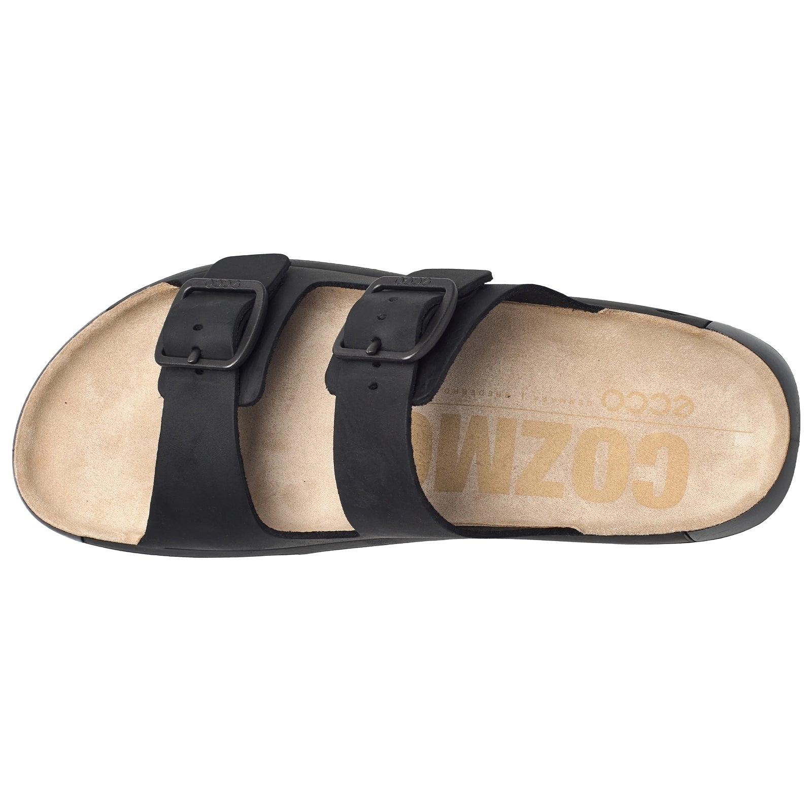 Ecco Cozmo 500984 Nubuck Mens Sandals#color_black