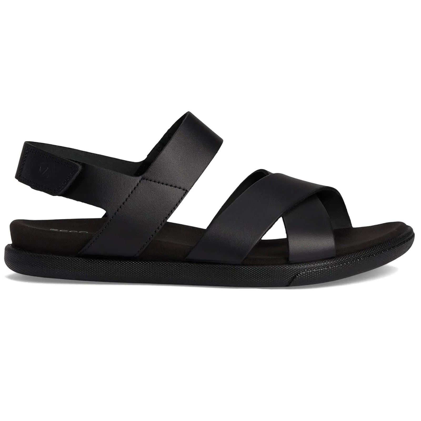Ecco Samara Full Grain Leather Womens Sandals#color_black