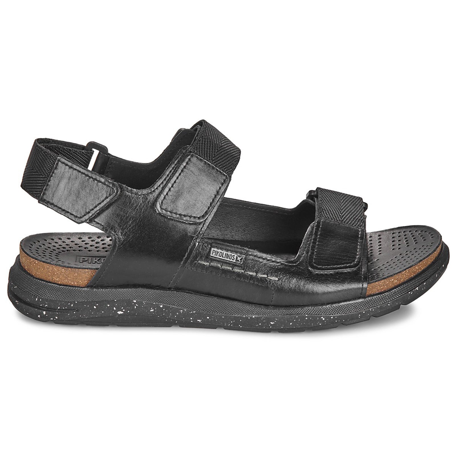 Pikolinos Nijar M0B Leather Textile Mens Sandals#color_black