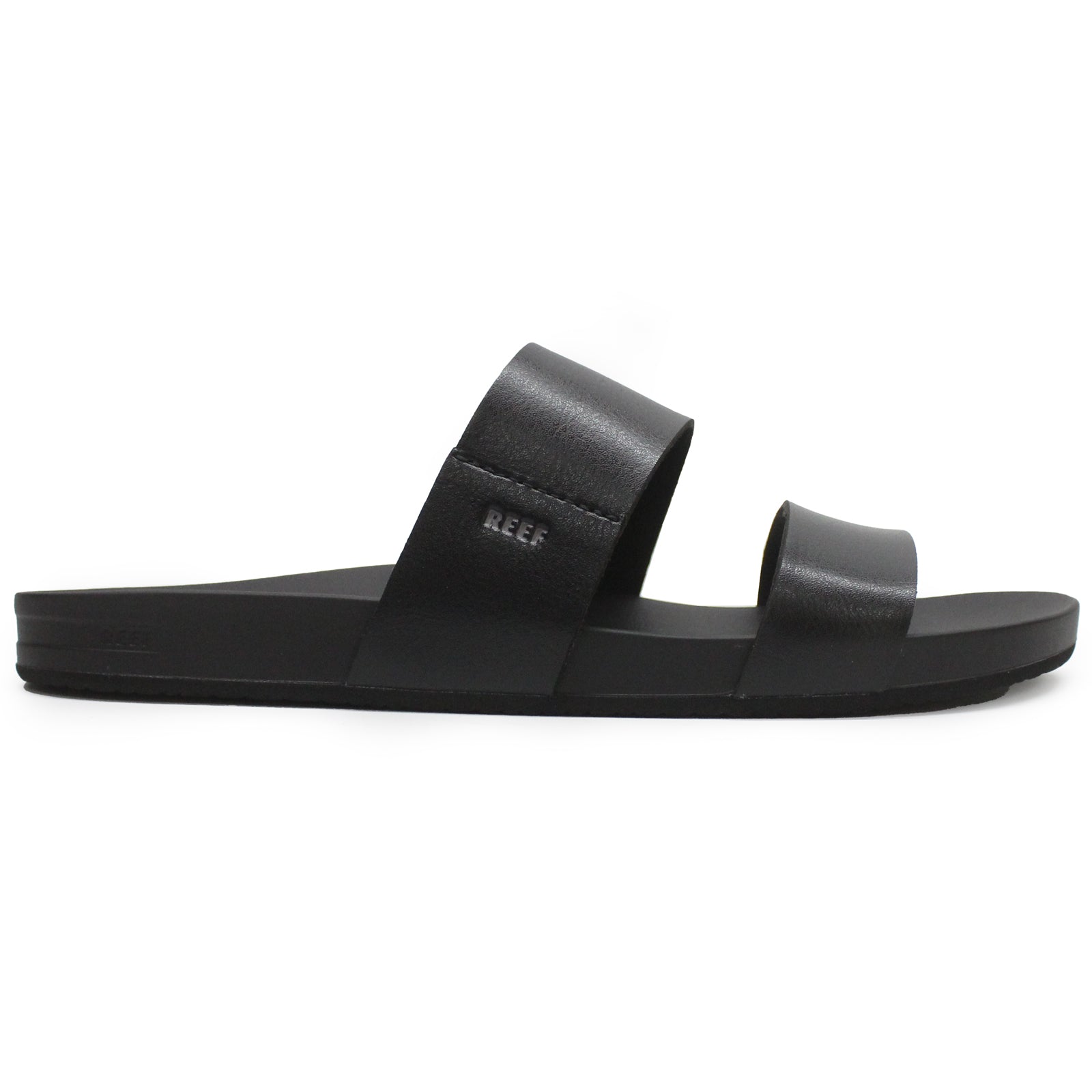 Reef Cushion Vista Vegan Leather Womens Sandals#color_black