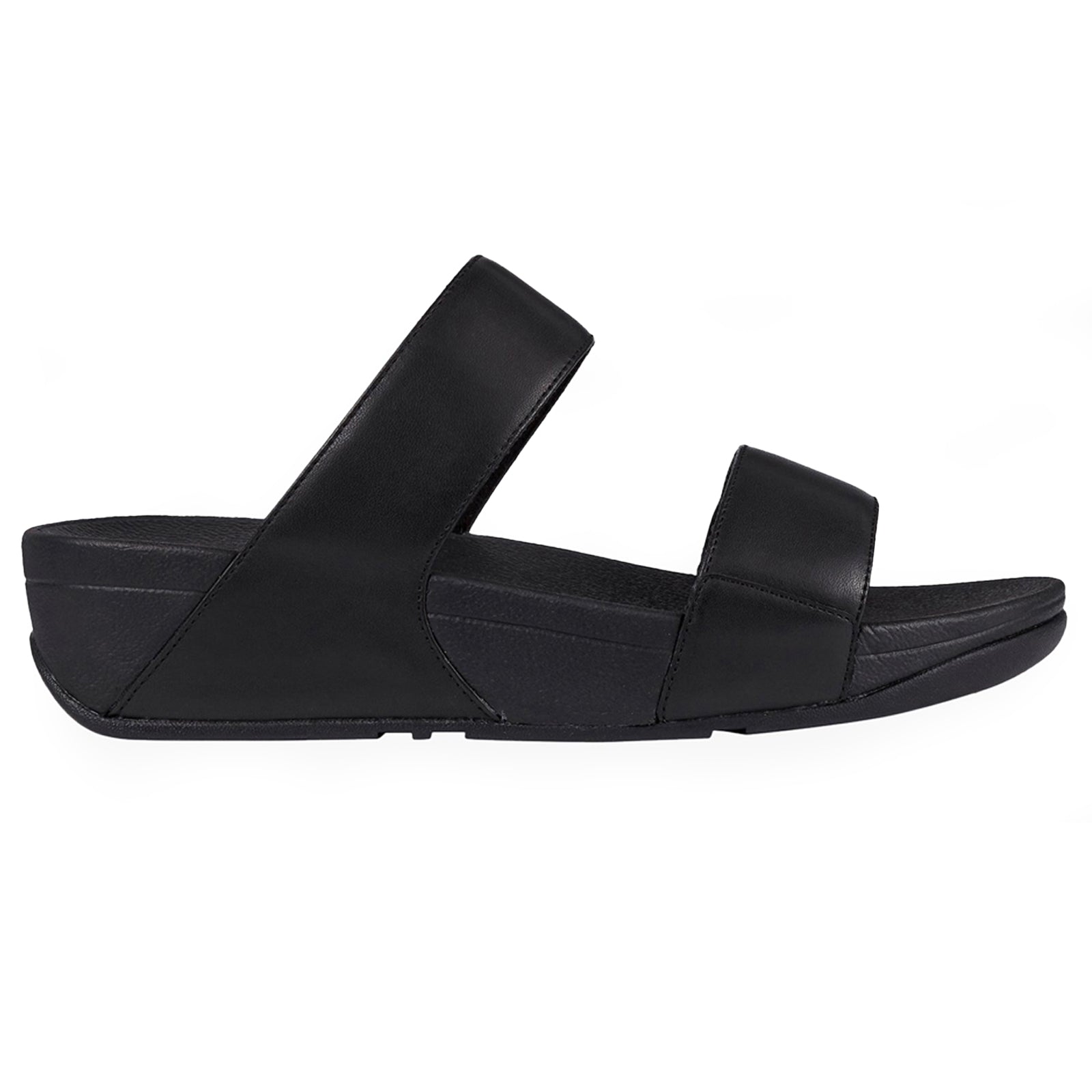 FitFlop Lulu Slides Leather Womens Sandals#color_all black
