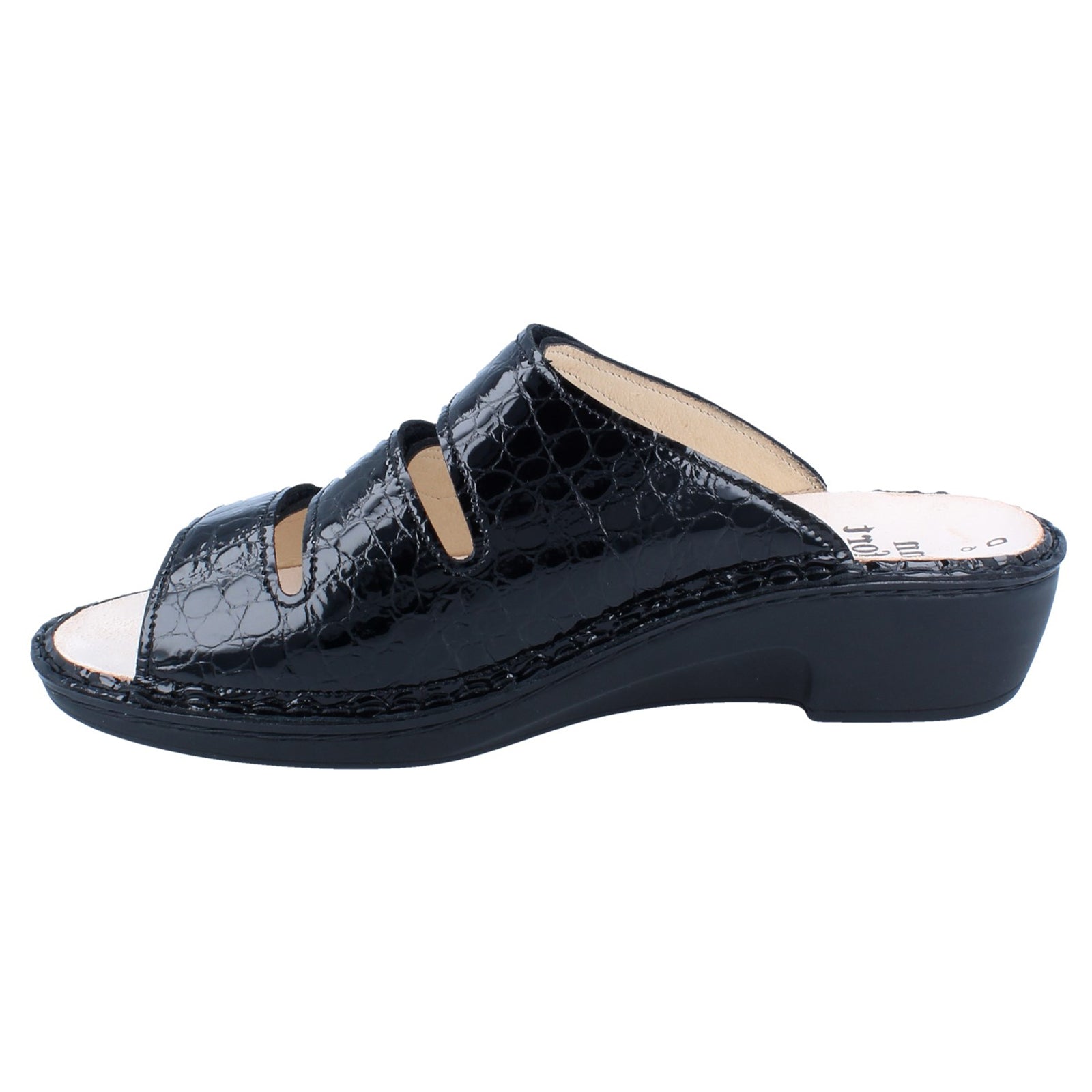 Finn Comfort Canzo Leather Womens Sandals#color_black