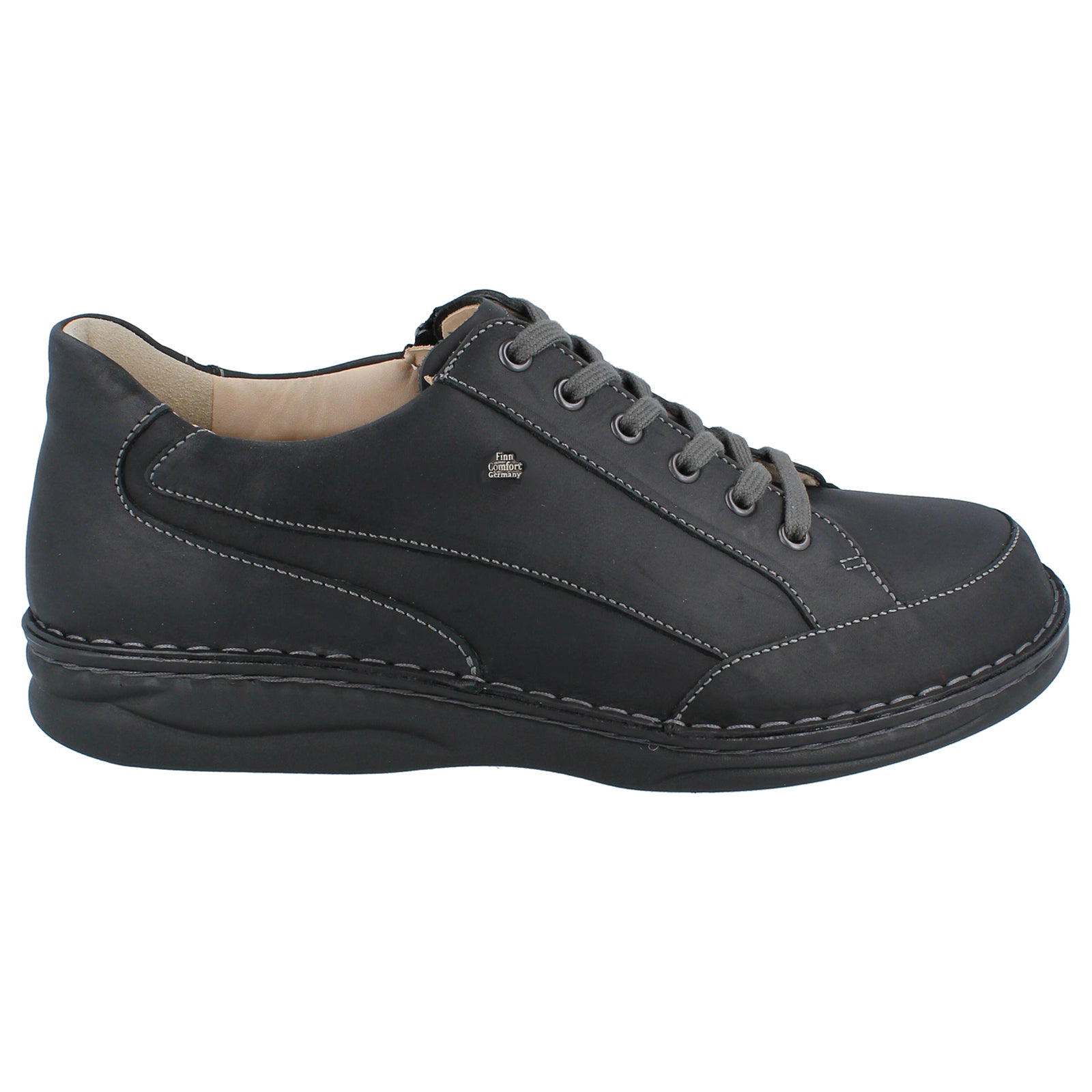 Finn Comfort Falkland Leather Mens Shoes#color_black