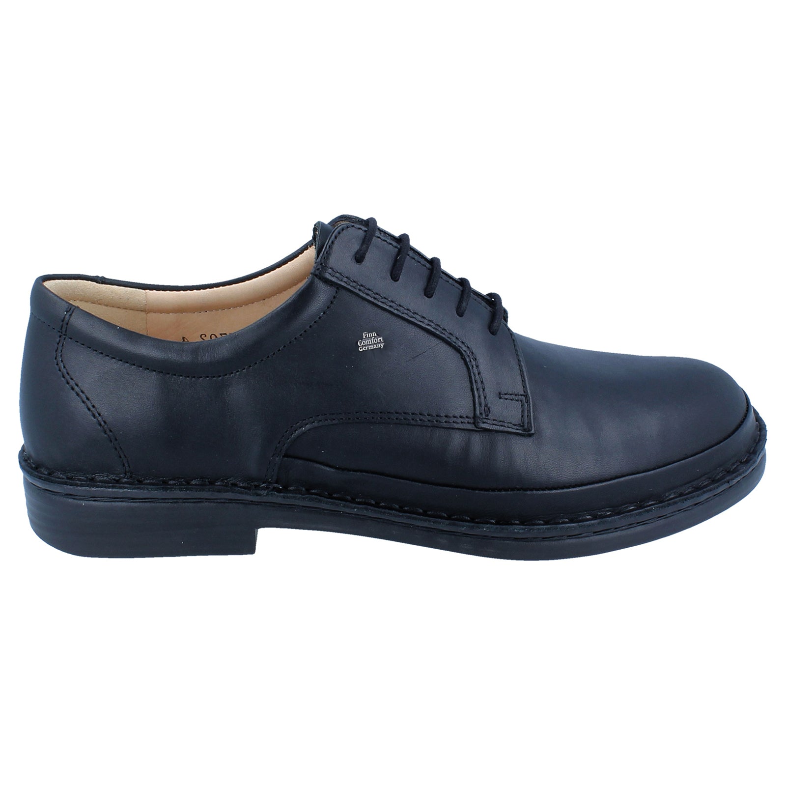 Finn Comfort Kent Leather Mens Shoes#color_black