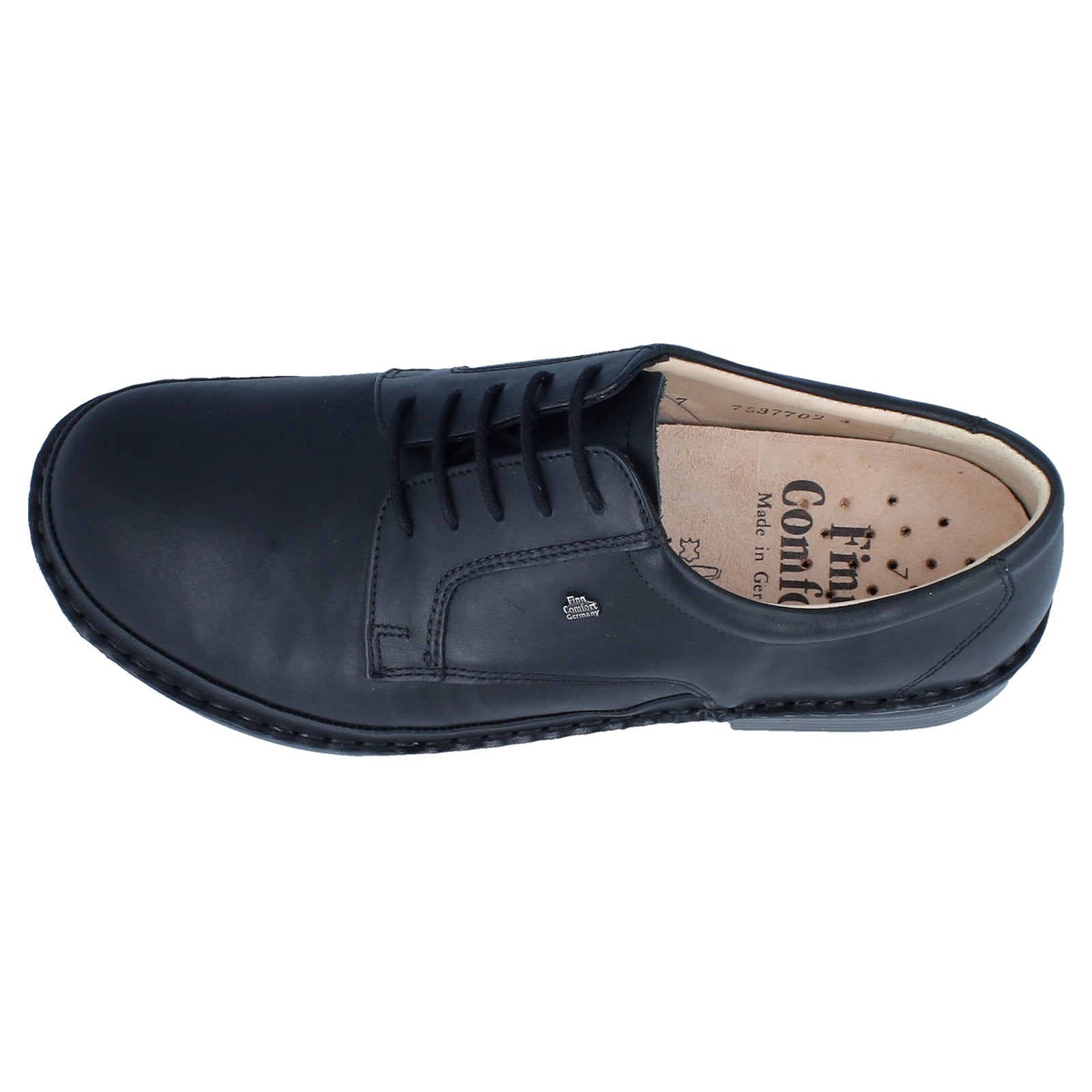 Finn Comfort Kent Leather Mens Shoes#color_black