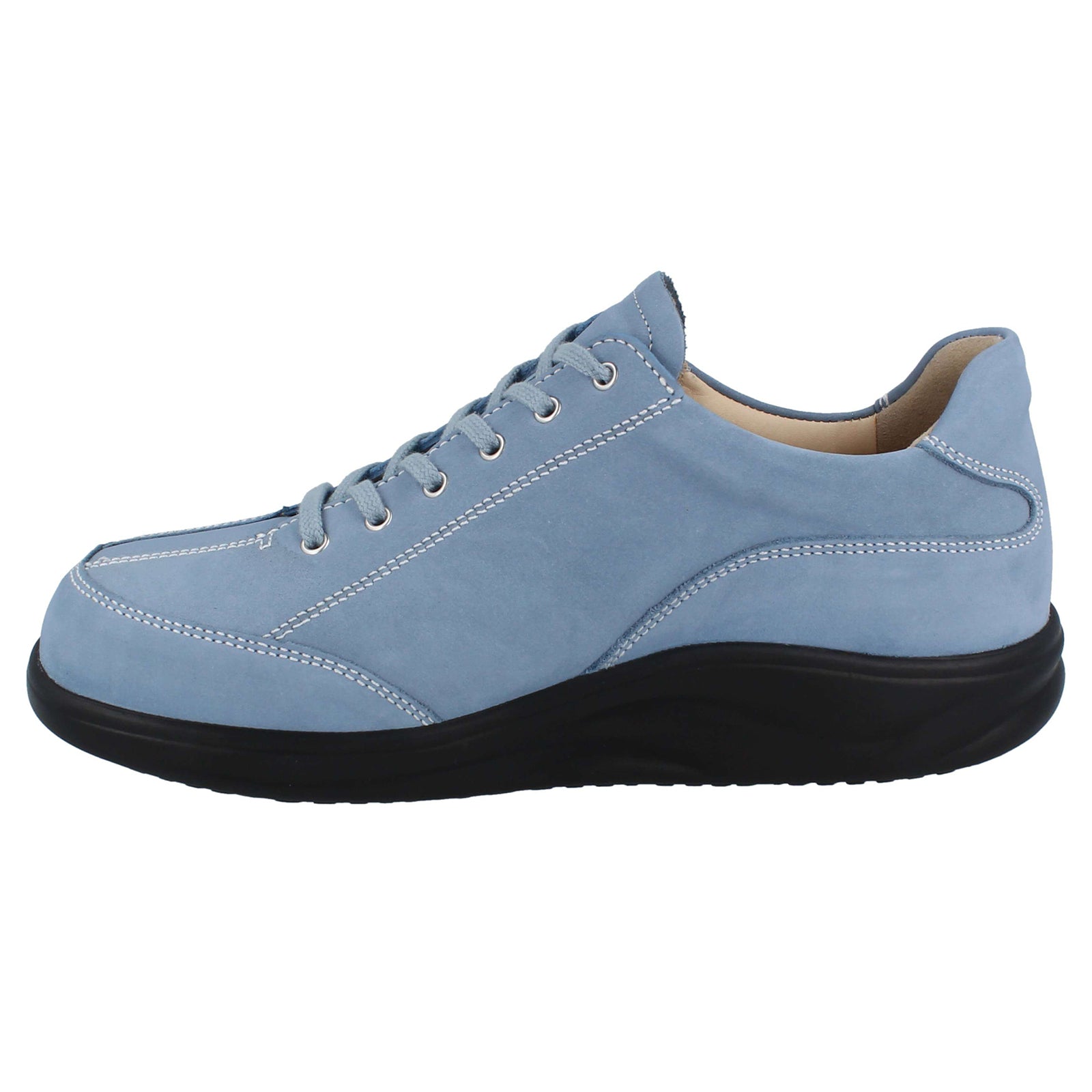 Finn Comfort Otaru Nubuck Leather Womens Shoes#color_blue