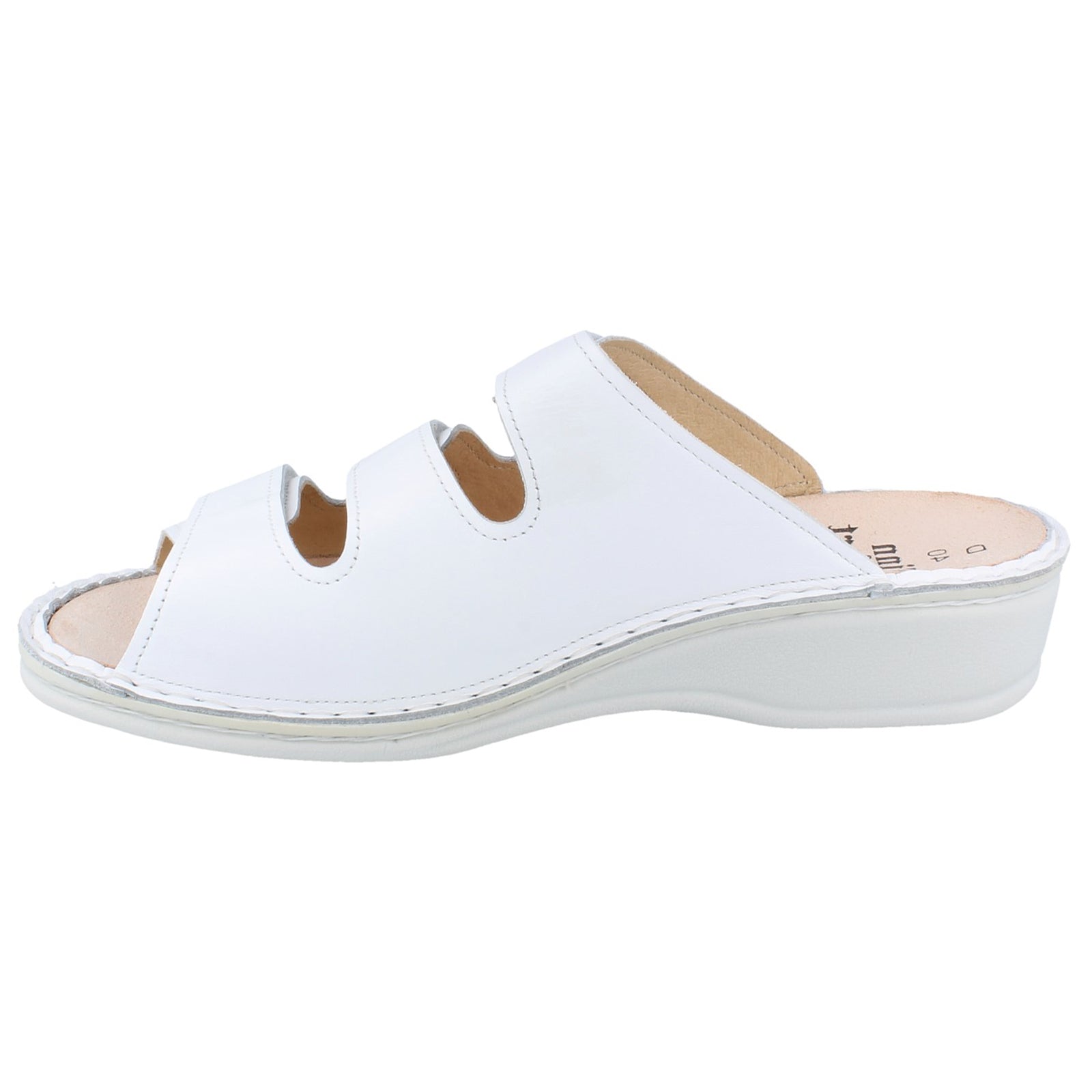 Finn Comfort Pisa Leather Womens Sandals#color_white