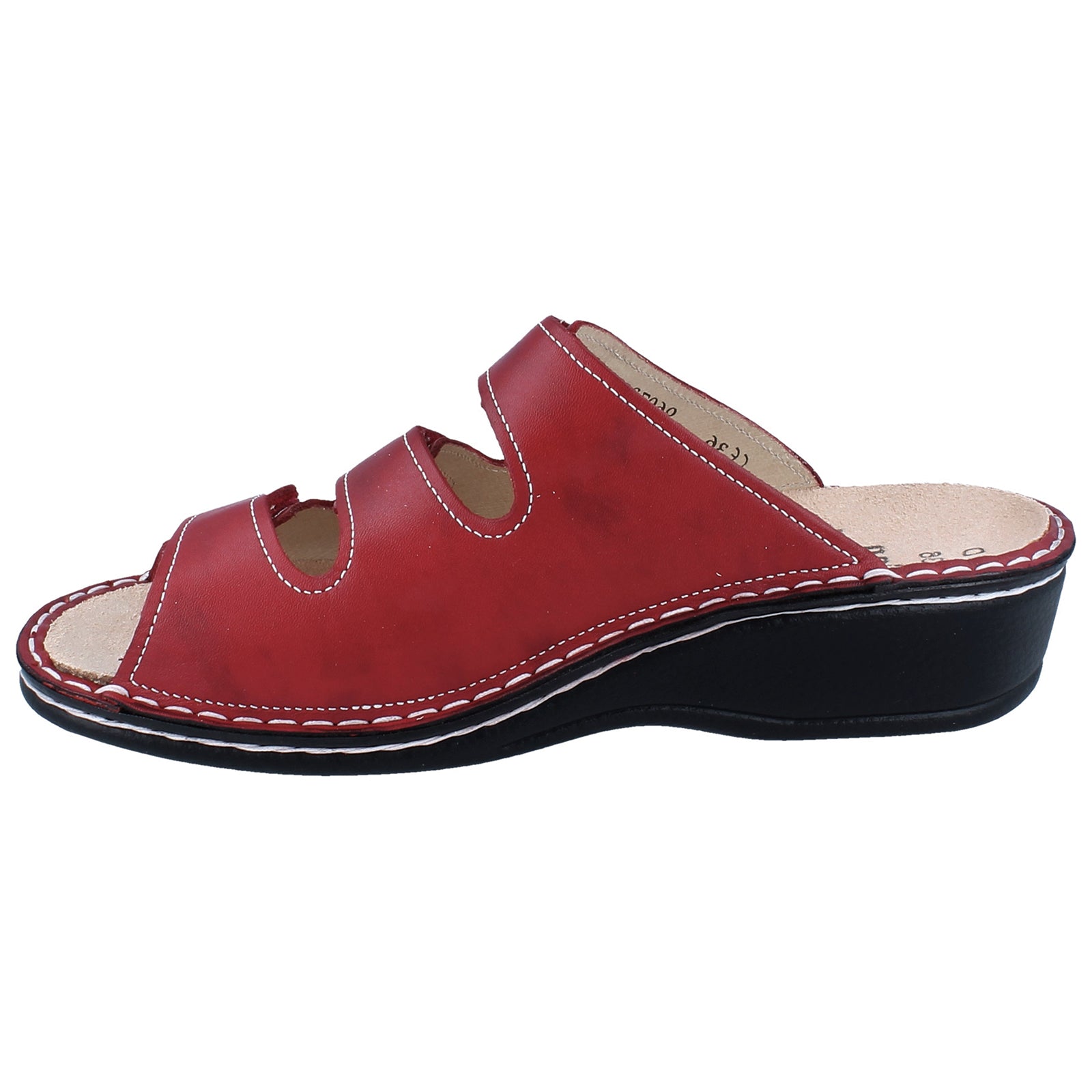 Finn Comfort Pisa Leather Womens Sandals#color_pomodore