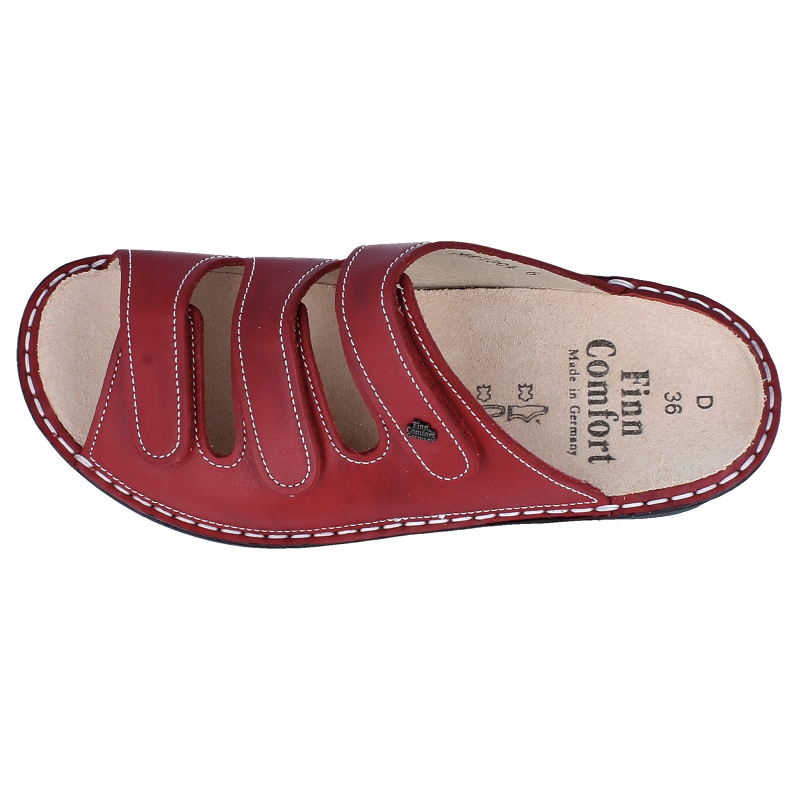 Finn Comfort Pisa Leather Womens Sandals#color_pomodore