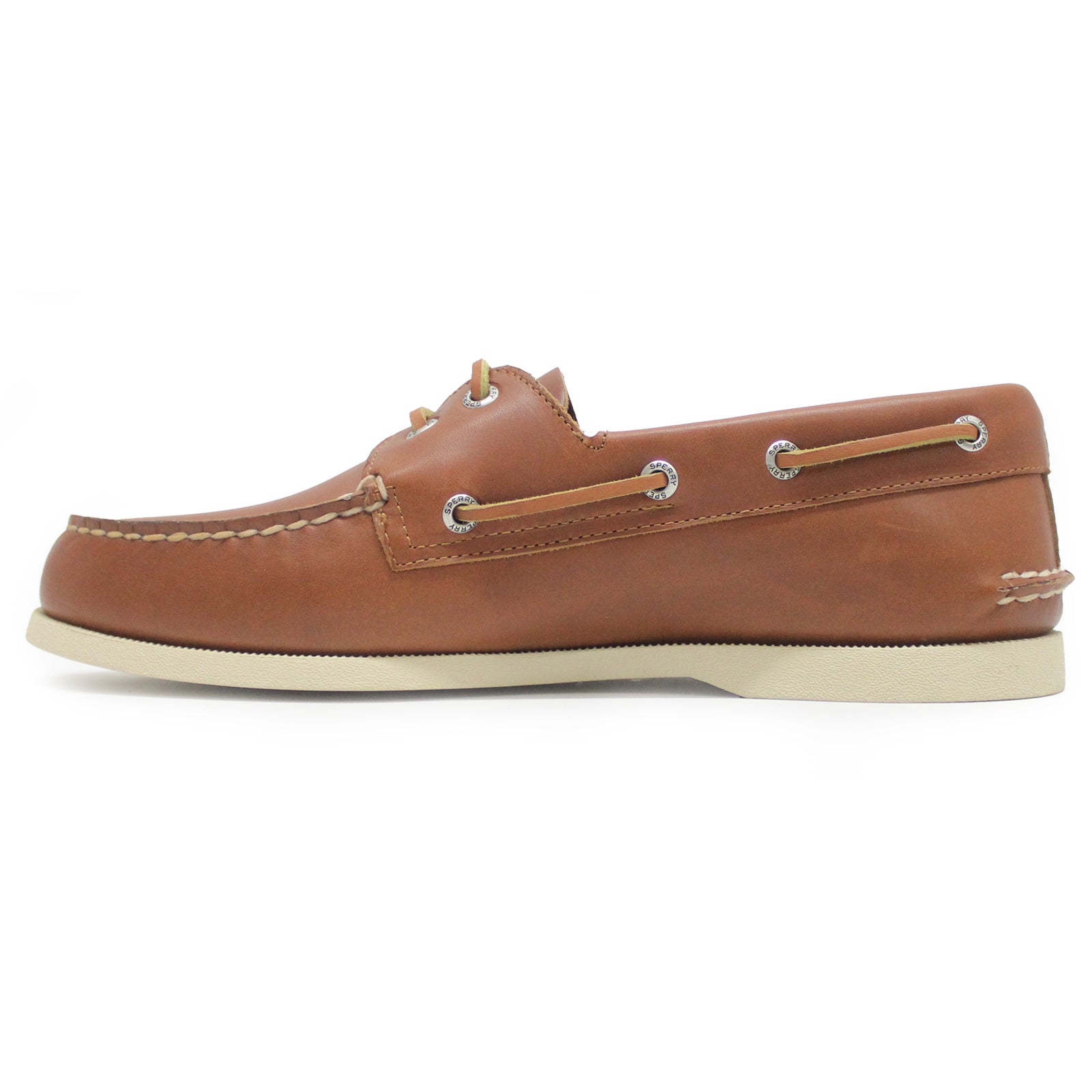 Sperry Authentic Original 2-Eye Full Grain Leather Mens Shoes#color_light brown brun clair pastel