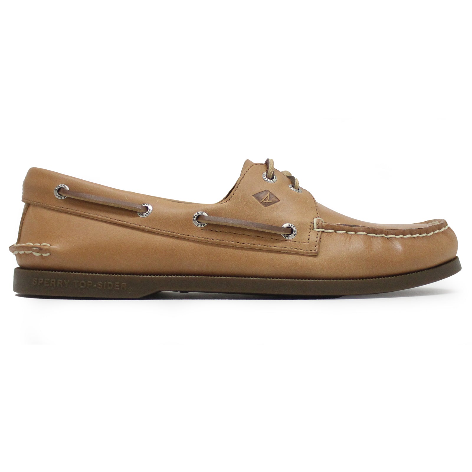 Sperry Authentic Original 2-Eye Full Grain Leather Mens Shoes#color_royal brown marron royal
