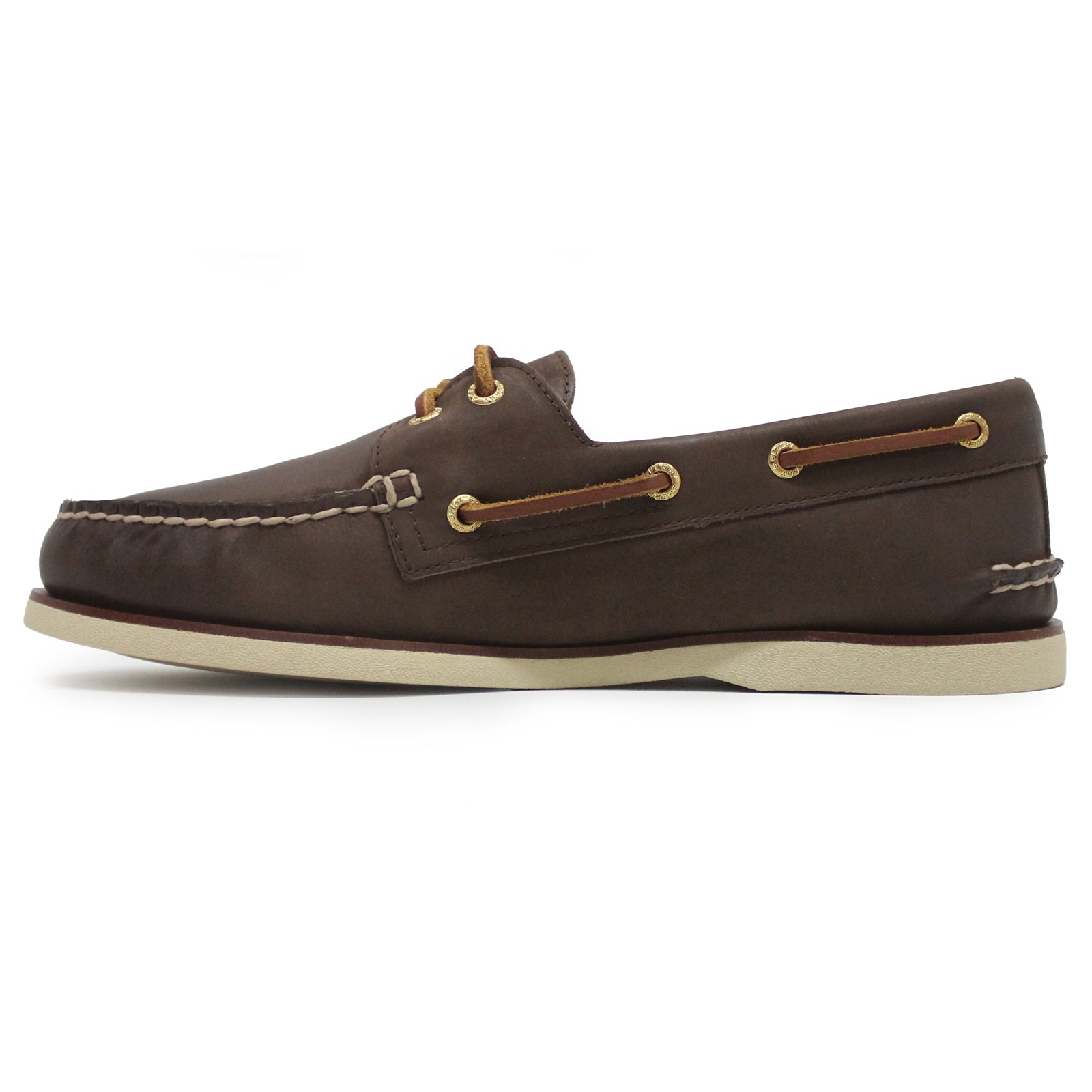 Sperry Gold Authentic Original 2-Eye Full Grain Leather Mens Shoes#color_brown brun