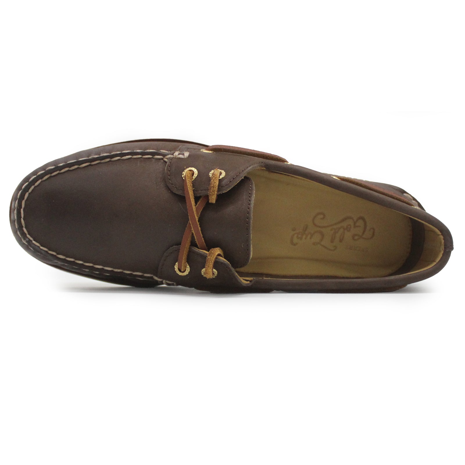 Sperry Gold Authentic Original 2-Eye Full Grain Leather Mens Shoes#color_brown brun