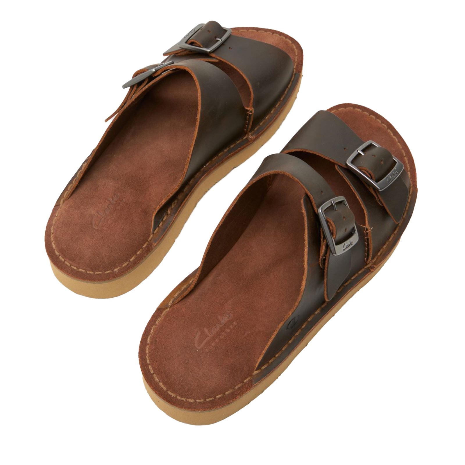 Clarks Solsbury Strap Leather Mens Sandals#color_beeswax