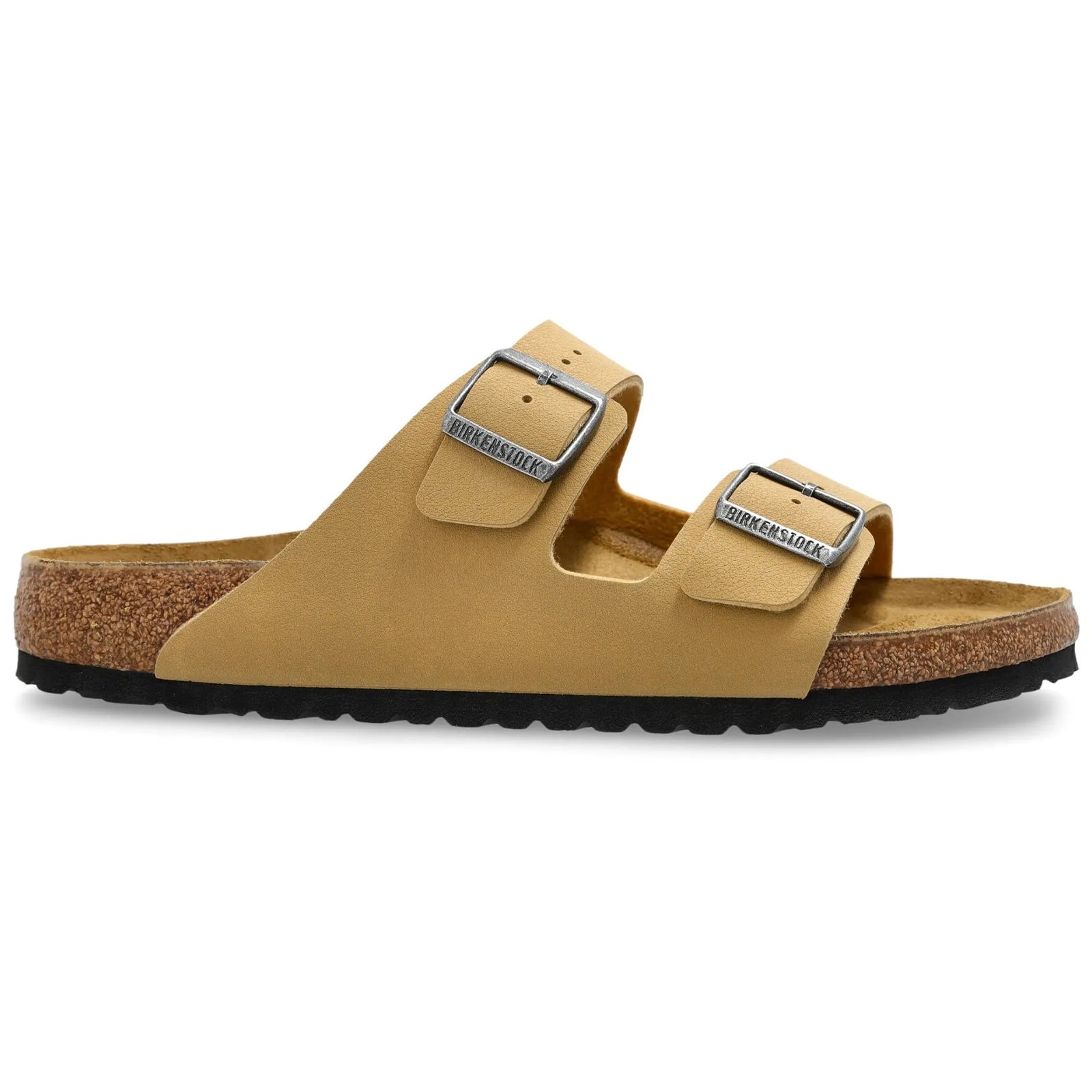 Birkenstock Arizona BS Birko-Flor Birkibuc Unisex Slides Latte