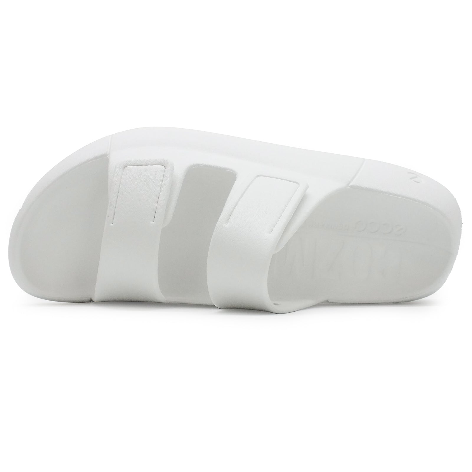 Ecco Cozmo E Synthetic Mens Sandals#color_bright white