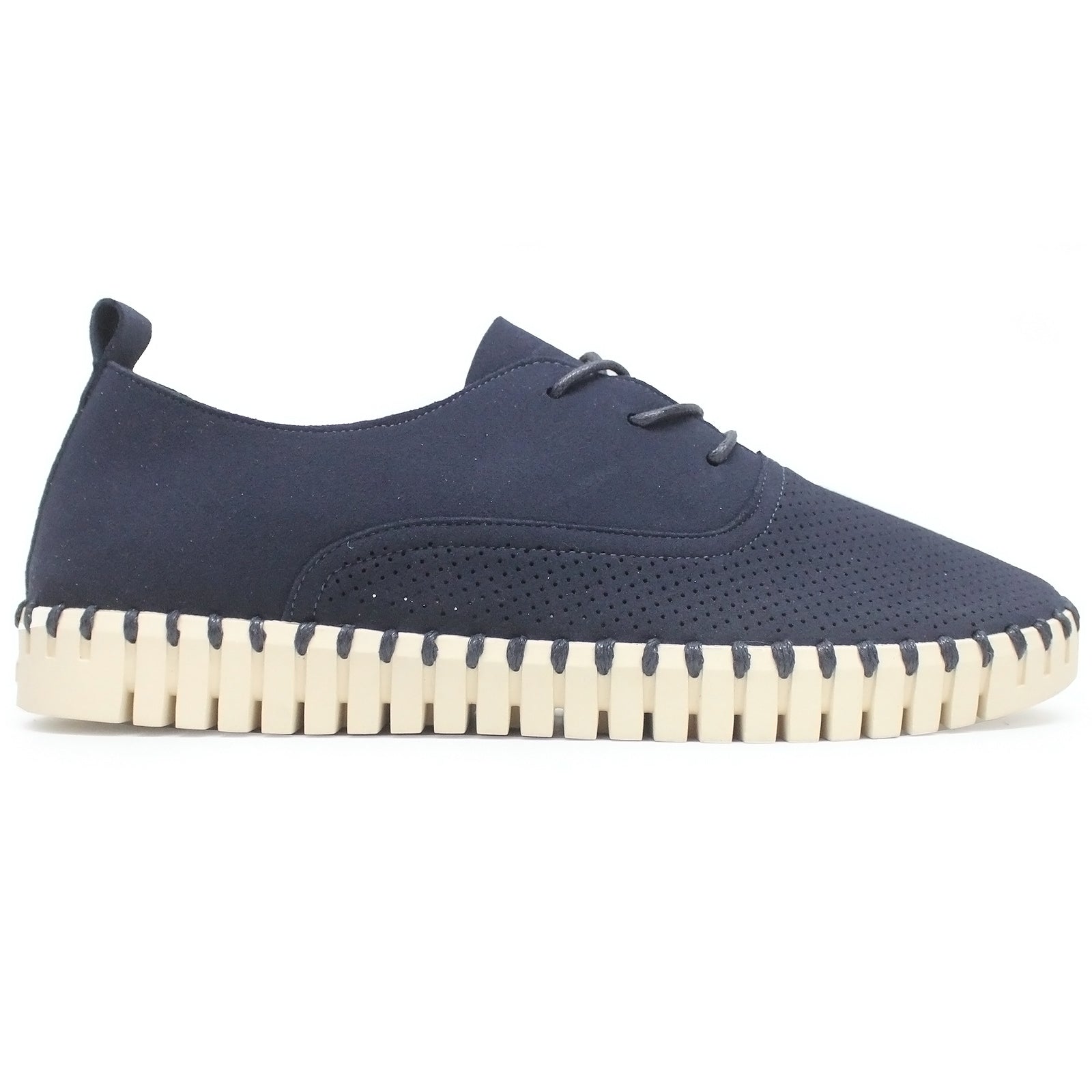 Ilse Jacobsen Tulip 145 Nylon Polyurethane Mens Shoes#color_dark indigo pearled ivory