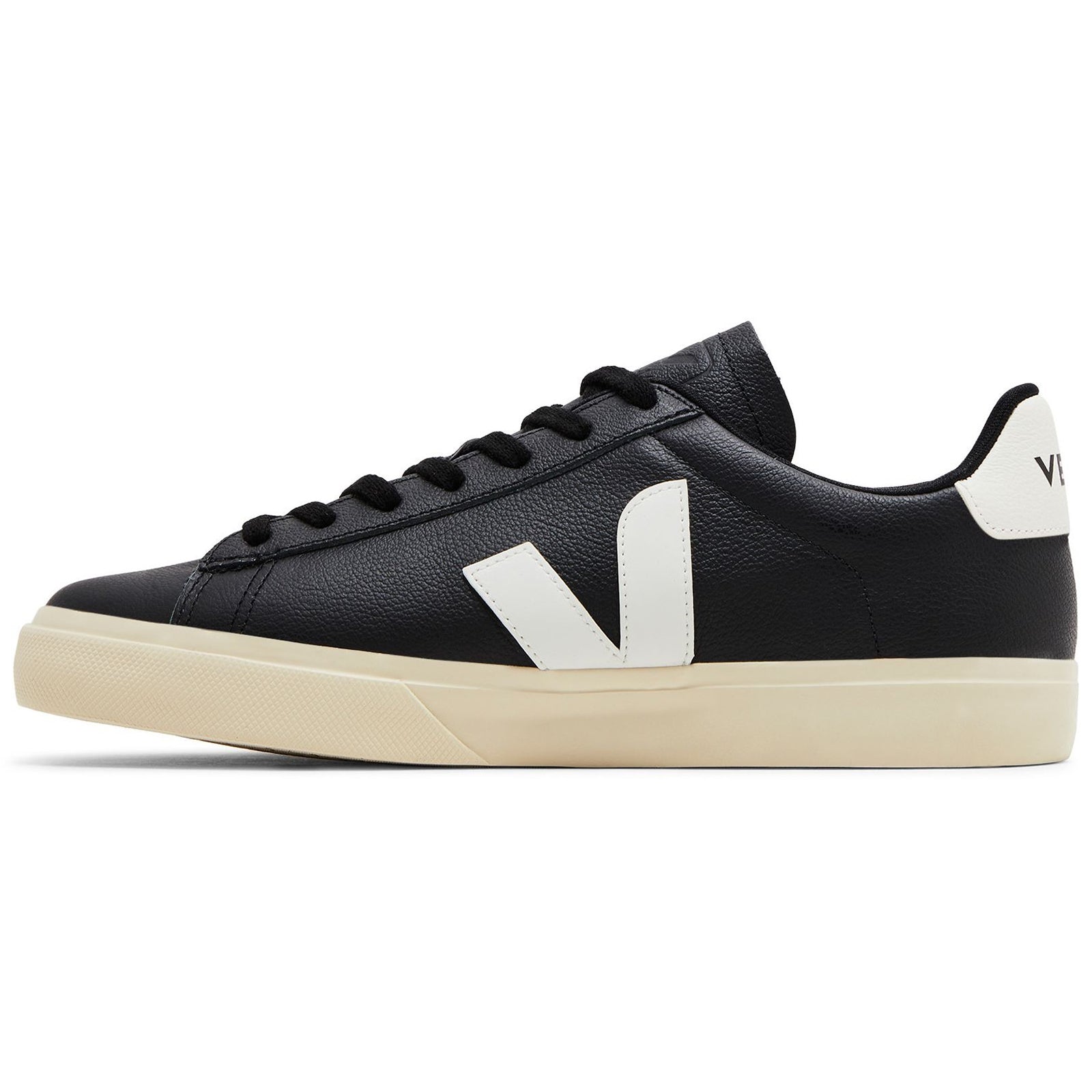 Veja Campo Chromefree Leather Womens Trainers#color_black white