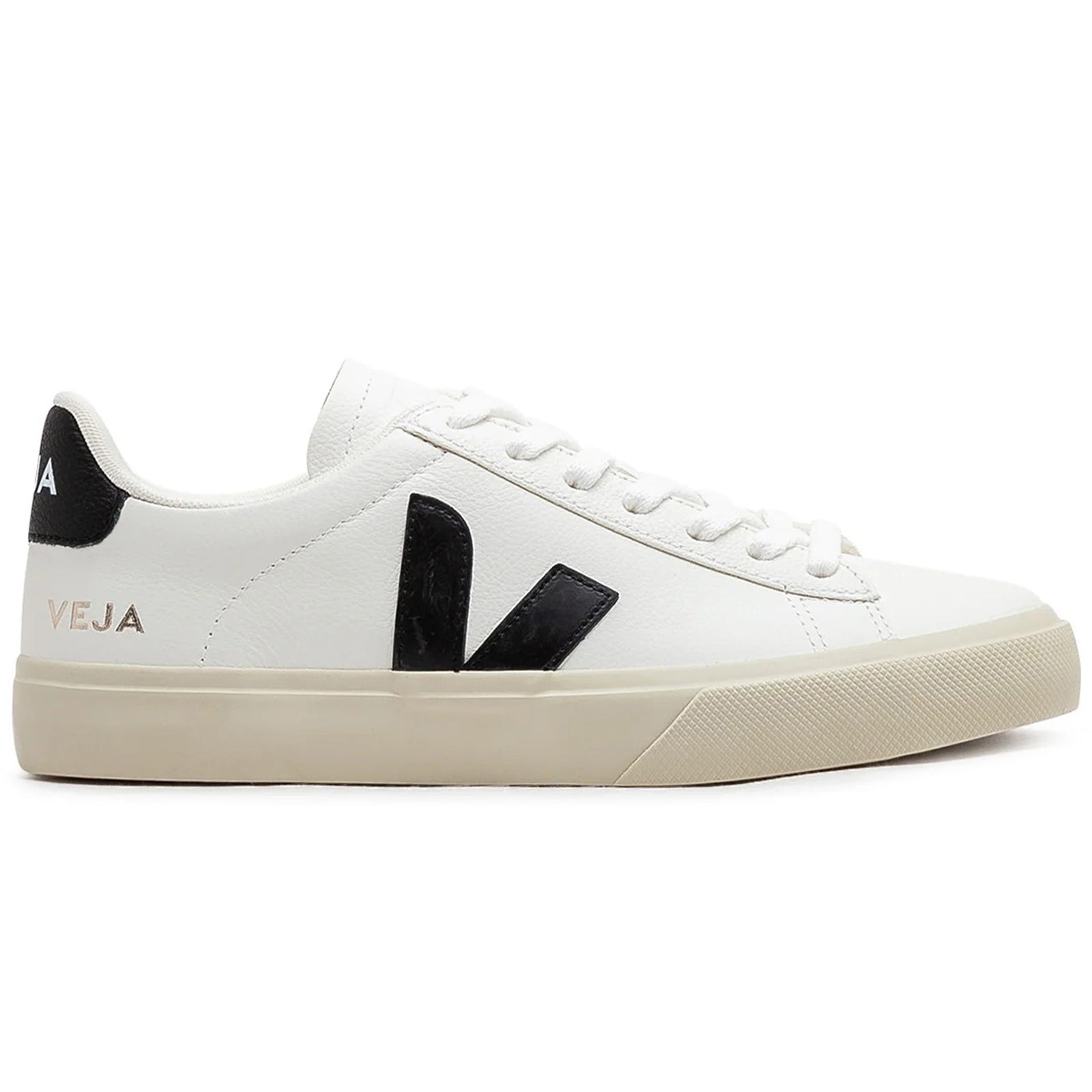 Veja Campo Chromefree Leather Womens Trainers#color_white black