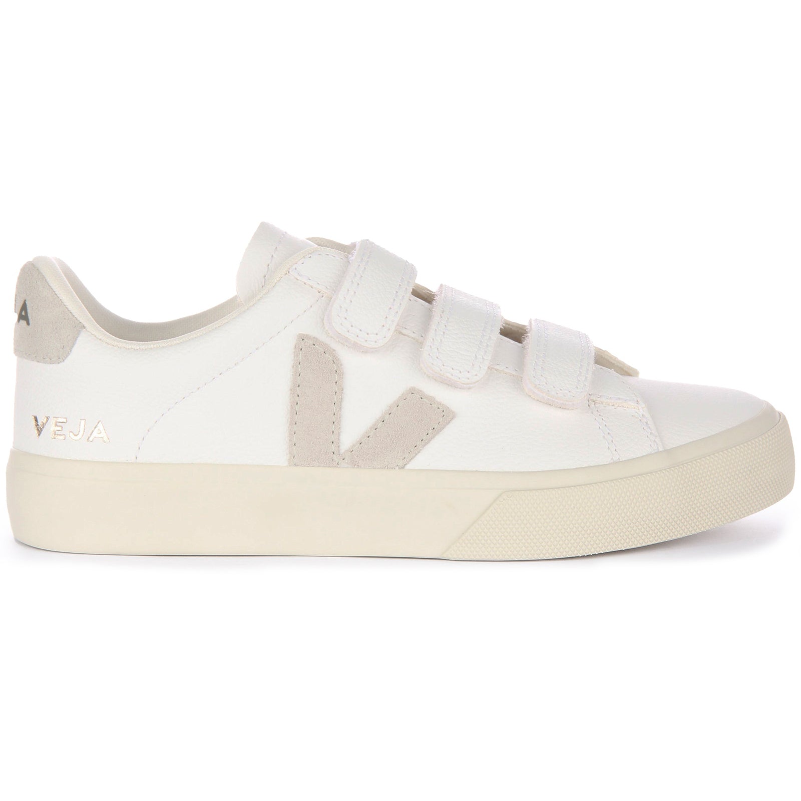 Veja Recife Chromefree Leather Mens Trainers#color_white natural