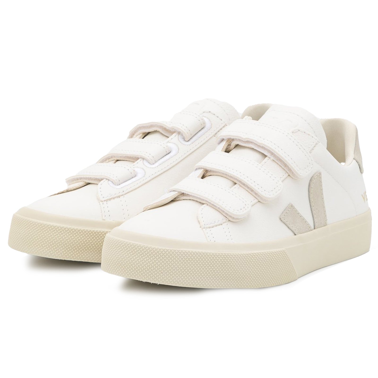 Veja Recife Chromefree Leather Mens Trainers#color_white natural