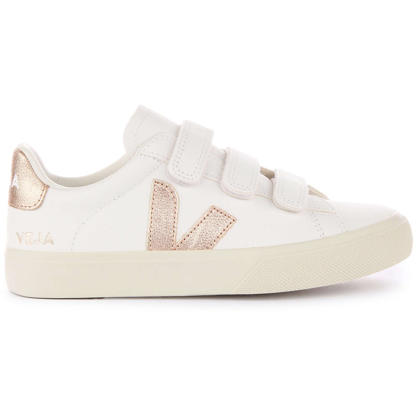 Veja Recife Chromefree Leather Mens Trainers#color_white platine