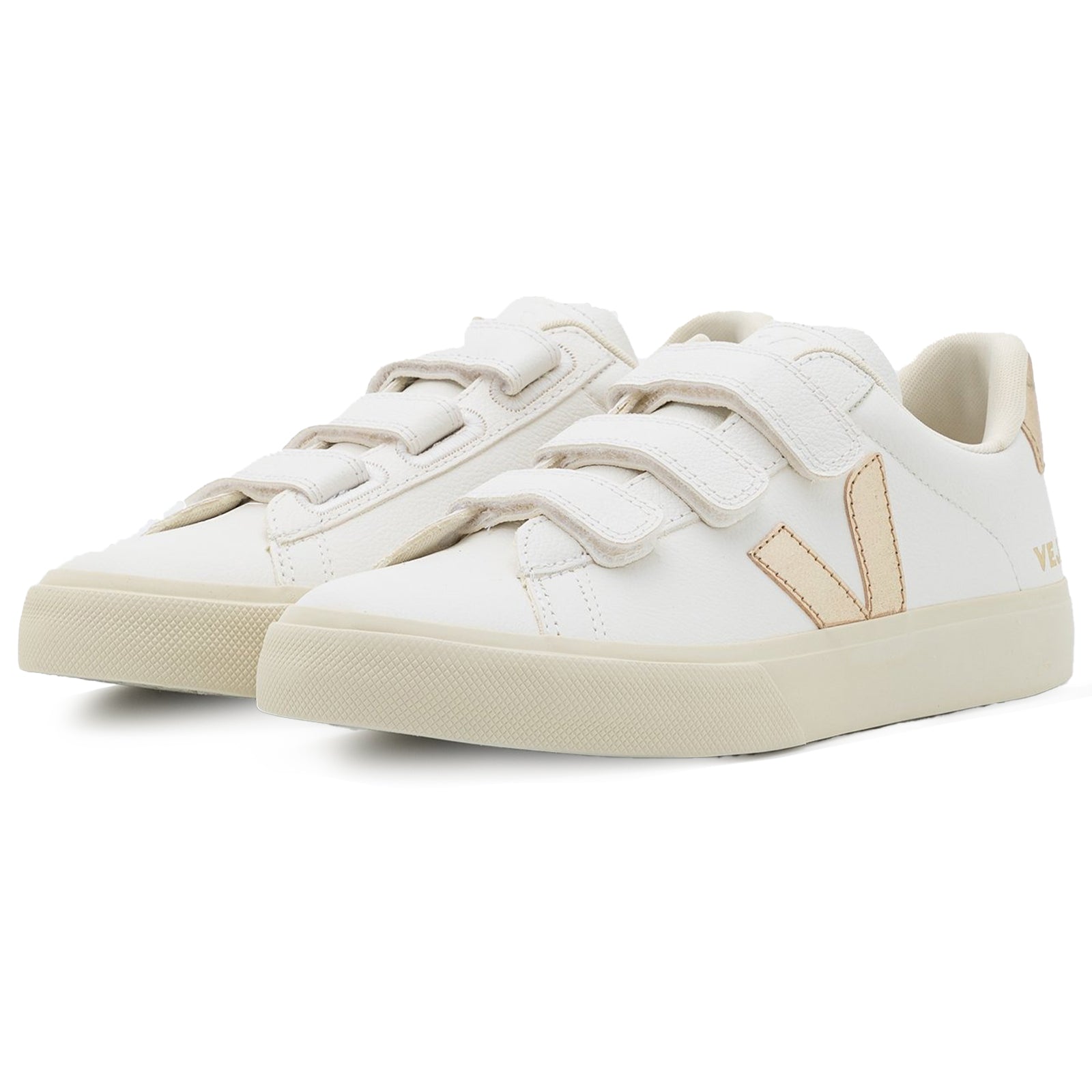 Veja Recife Chromefree Leather Mens Trainers#color_white platine