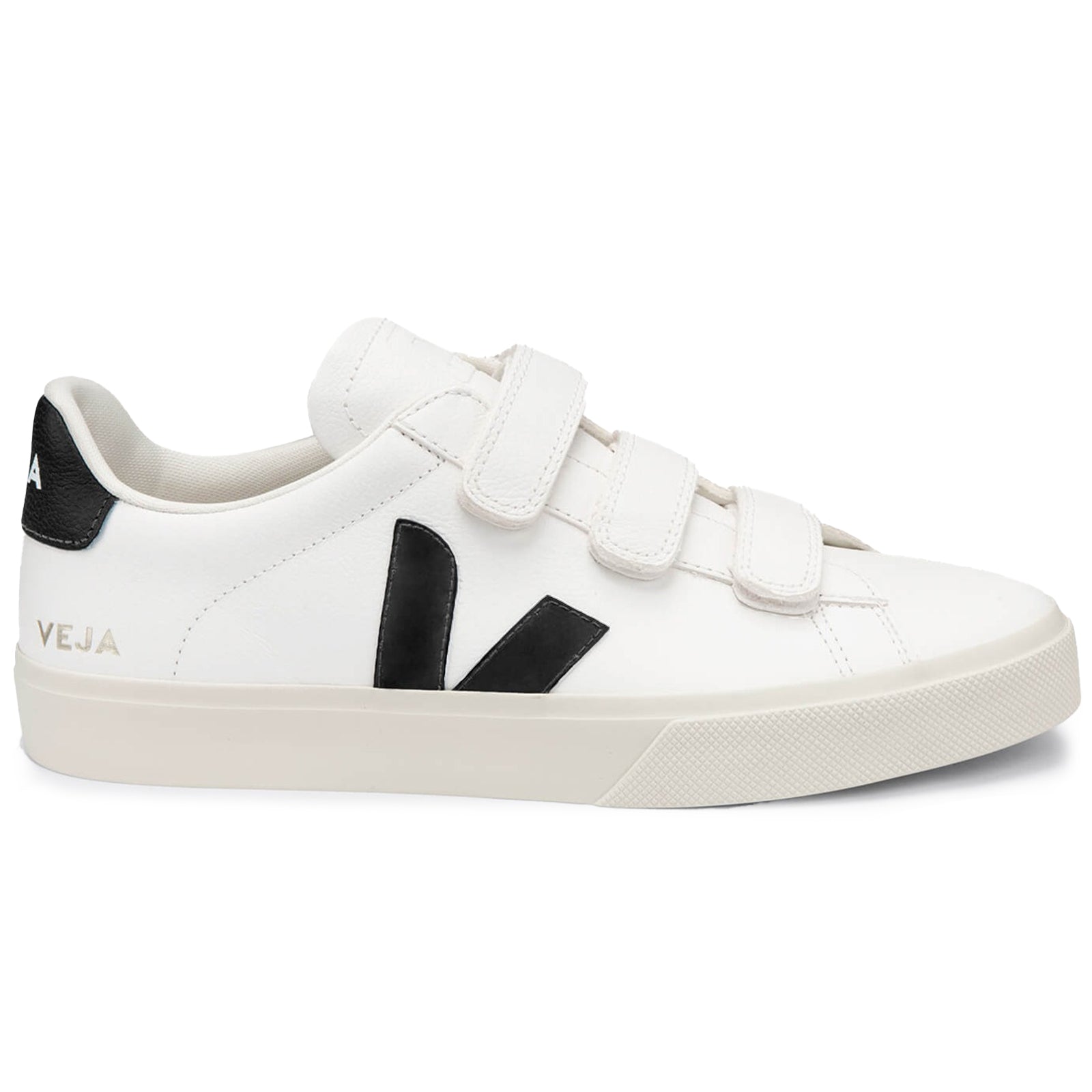 Veja Recife Chromefree Leather Mens Trainers#color_white black