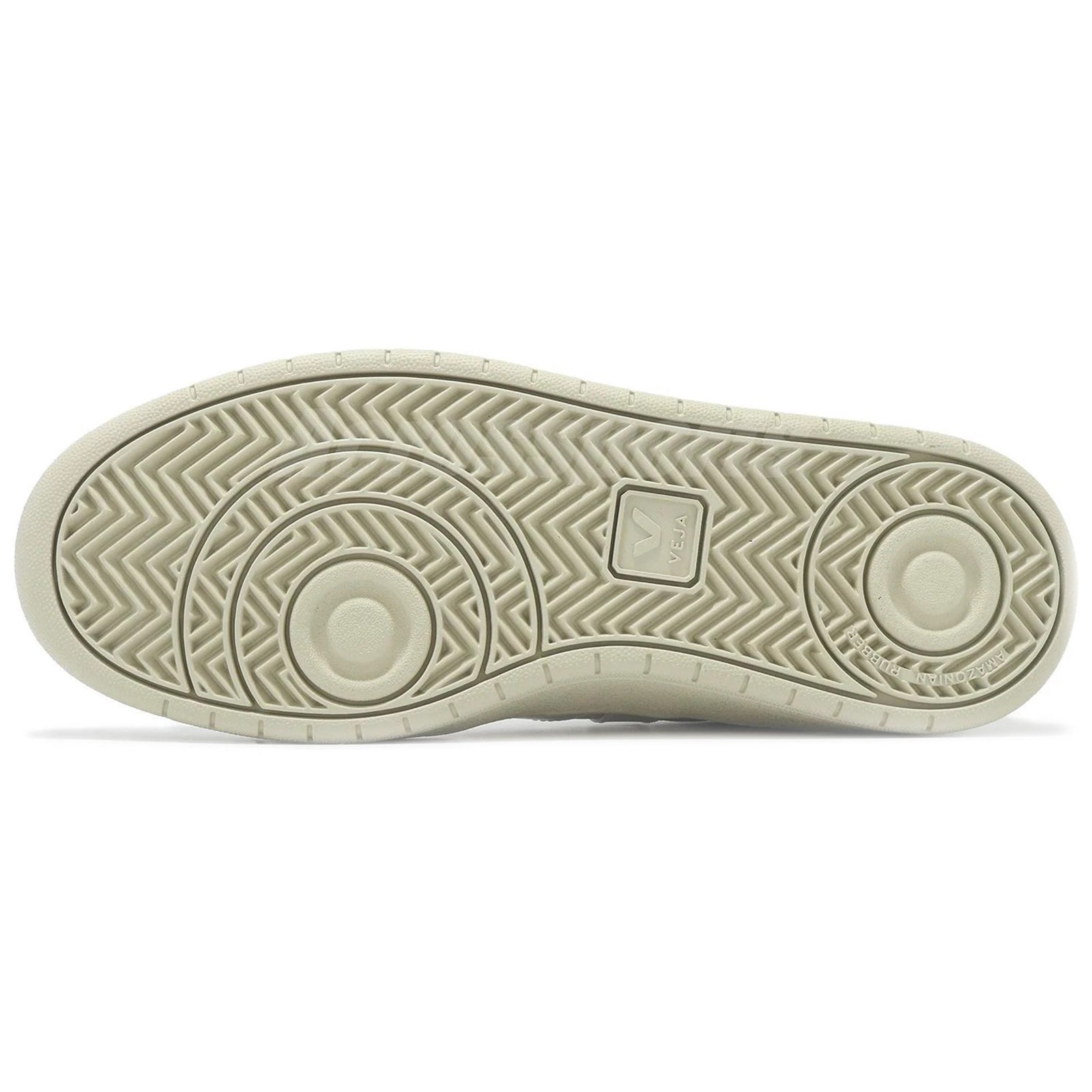 Veja V-90 Organic Traced Leather Womens Trainers#color_white