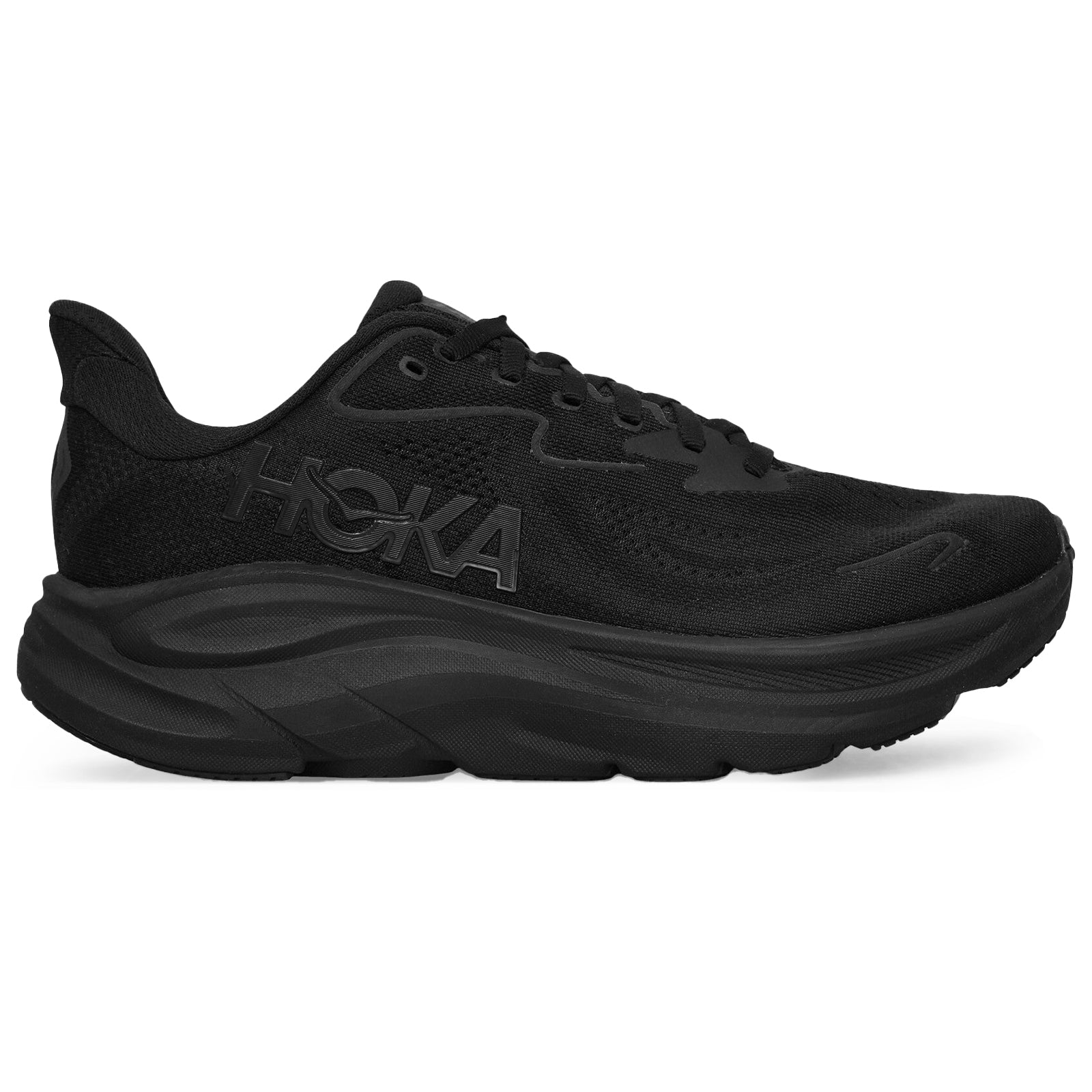 Hoka Clifton 10 Textile Mens Trainers#color_black black