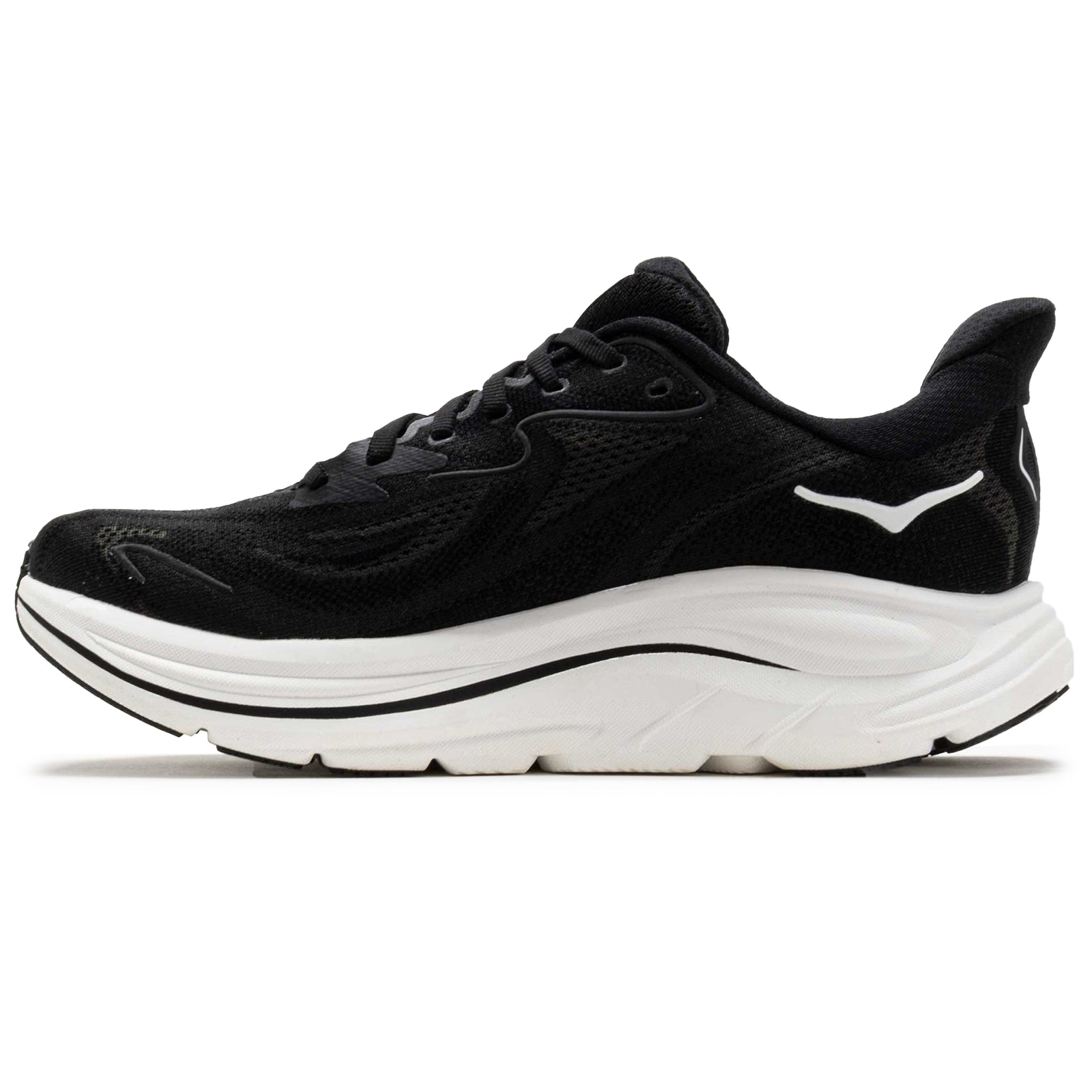 Hoka Clifton 10 Textile Mens Trainers#color_black white