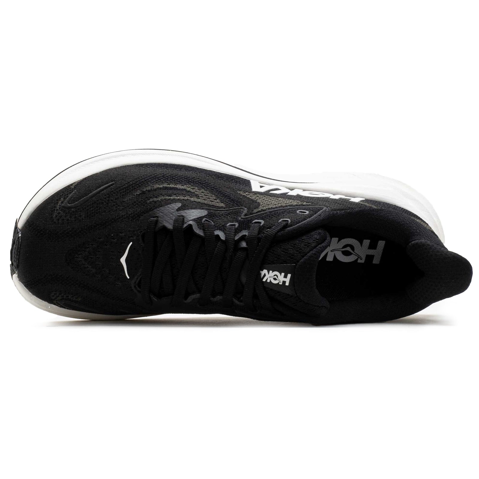 Hoka Clifton 10 Textile Mens Trainers#color_black white