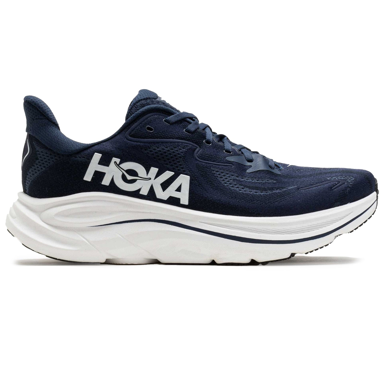 Hoka Clifton 10 Textile Mens Trainers#color_navy white