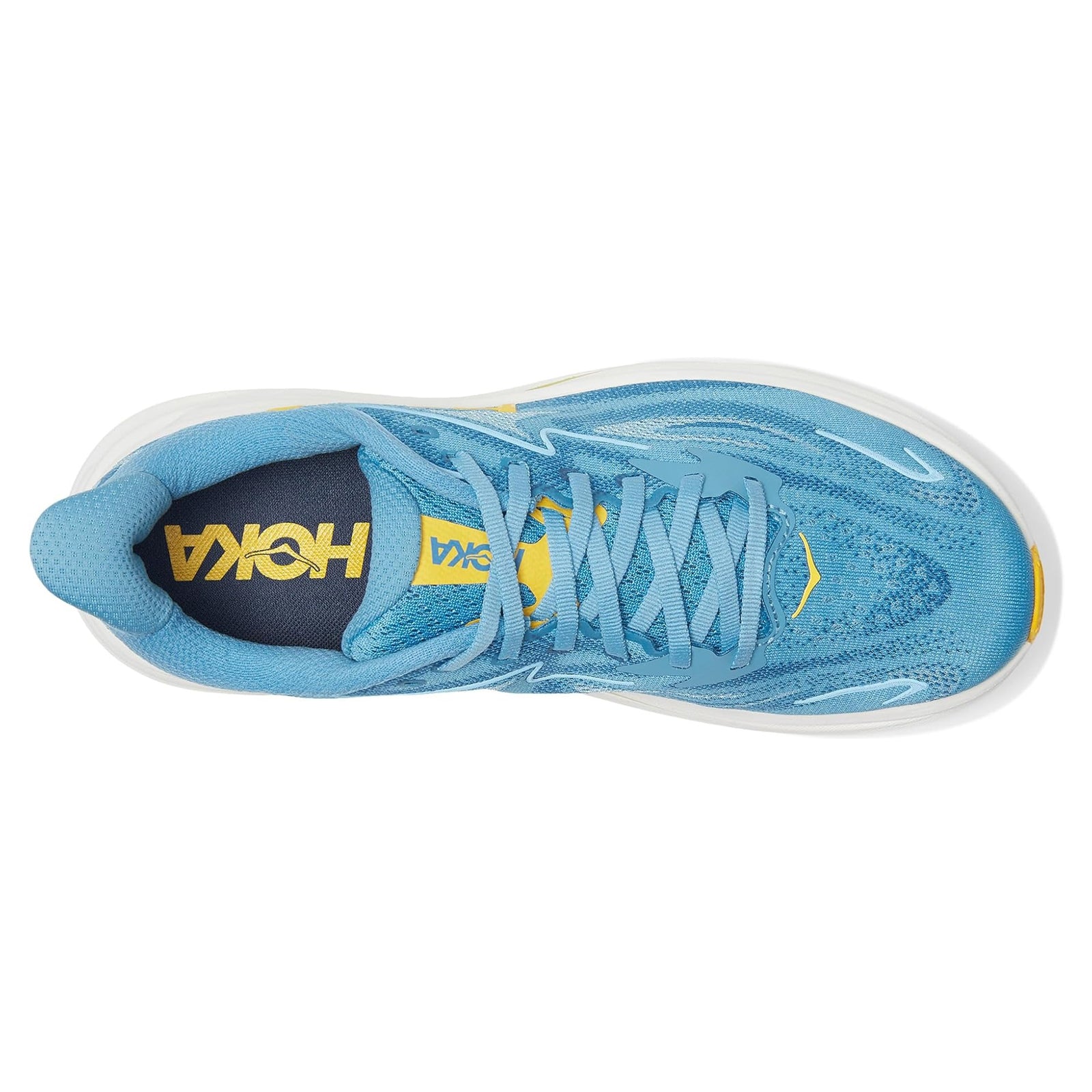 Hoka Clifton 10 Textile Mens Trainers#color_alpine blue foggy night